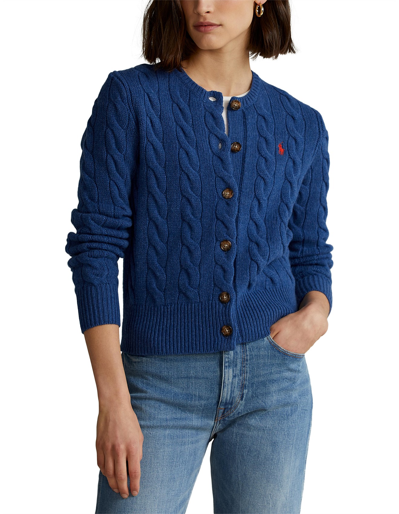 Polo Ralph Lauren: Men, Women & Kids | David Jones - BUTTONED WOOL-BLEND  CARDIGAN