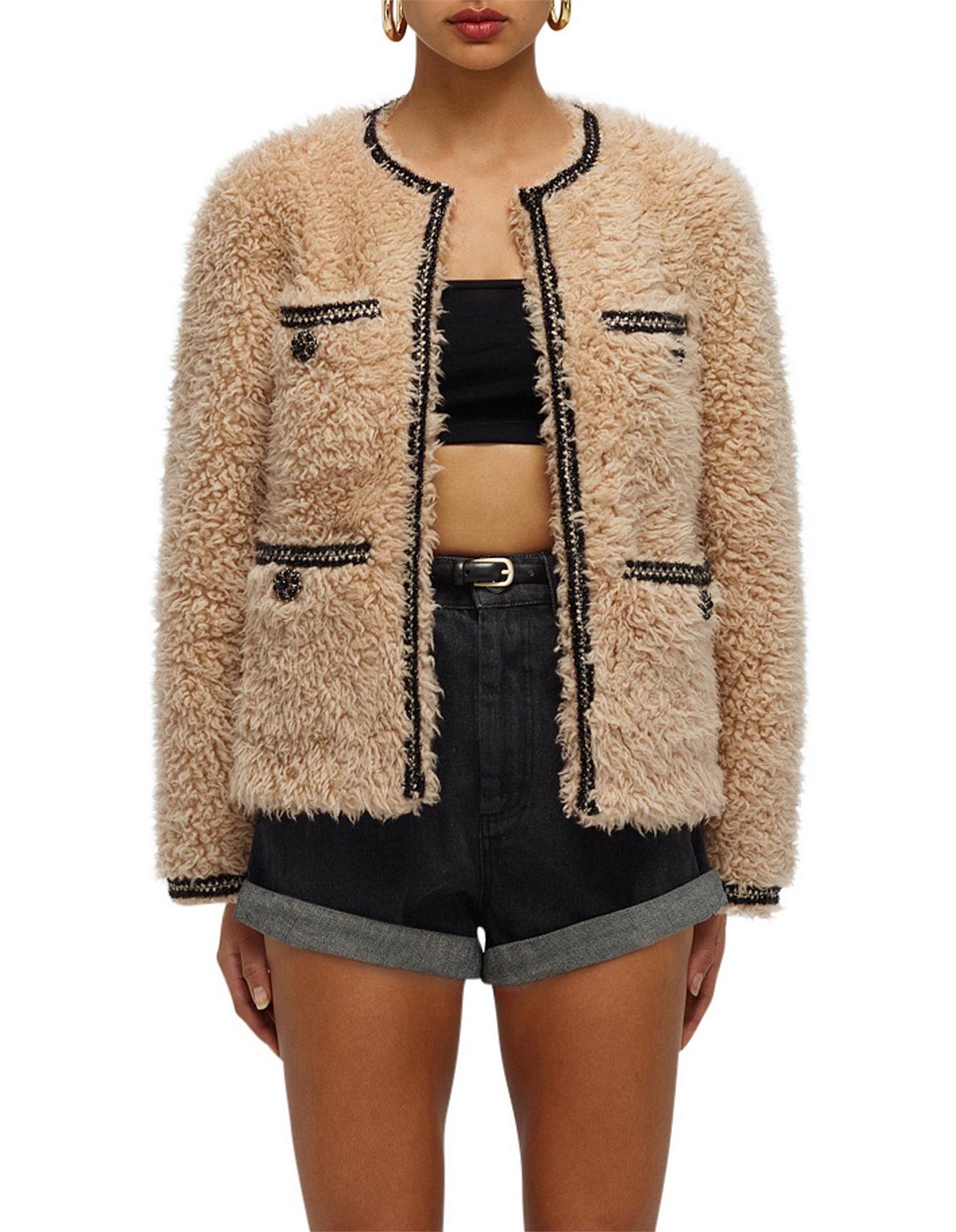 faux fur jacket david jones