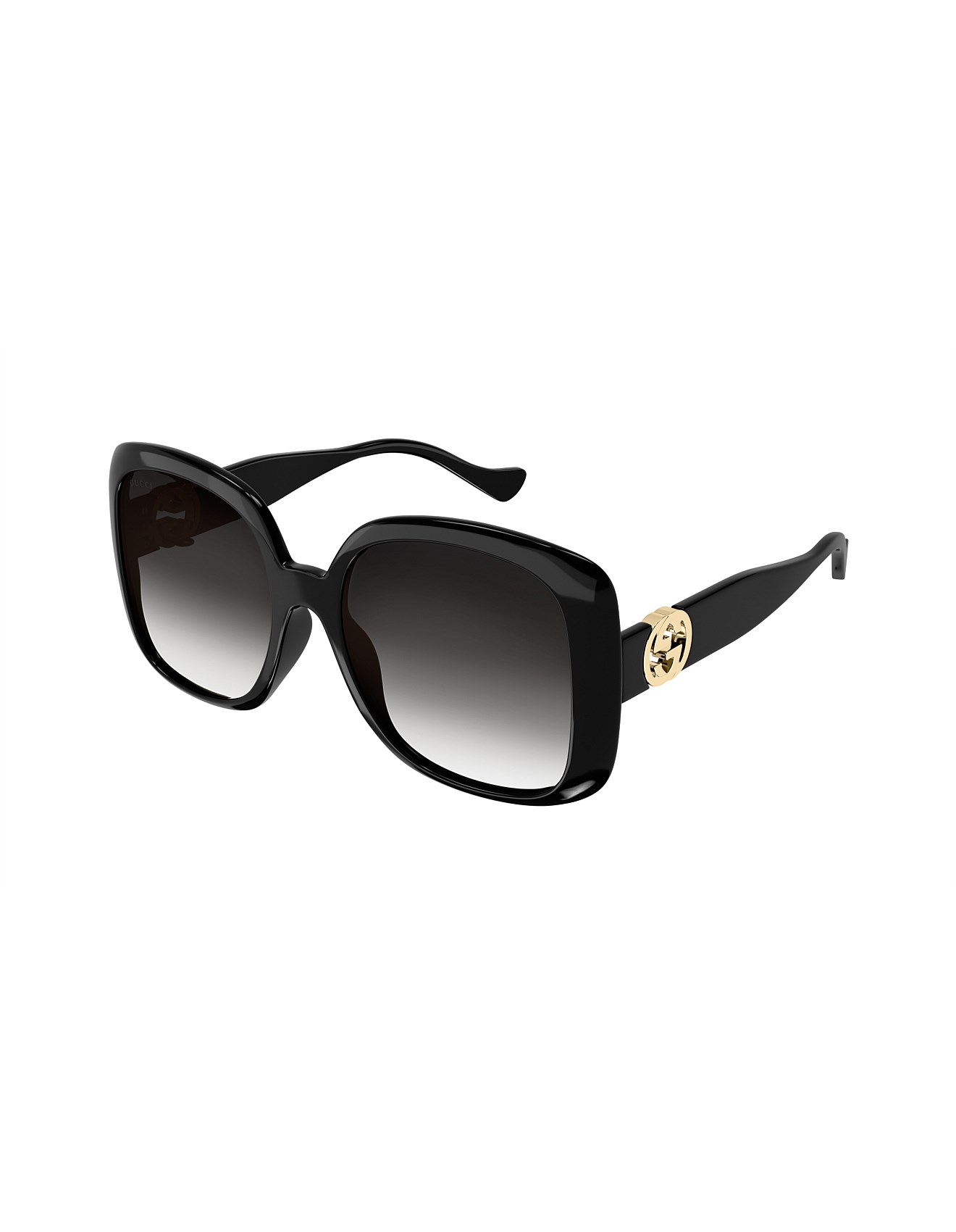 gucci rectangle sunglasses black