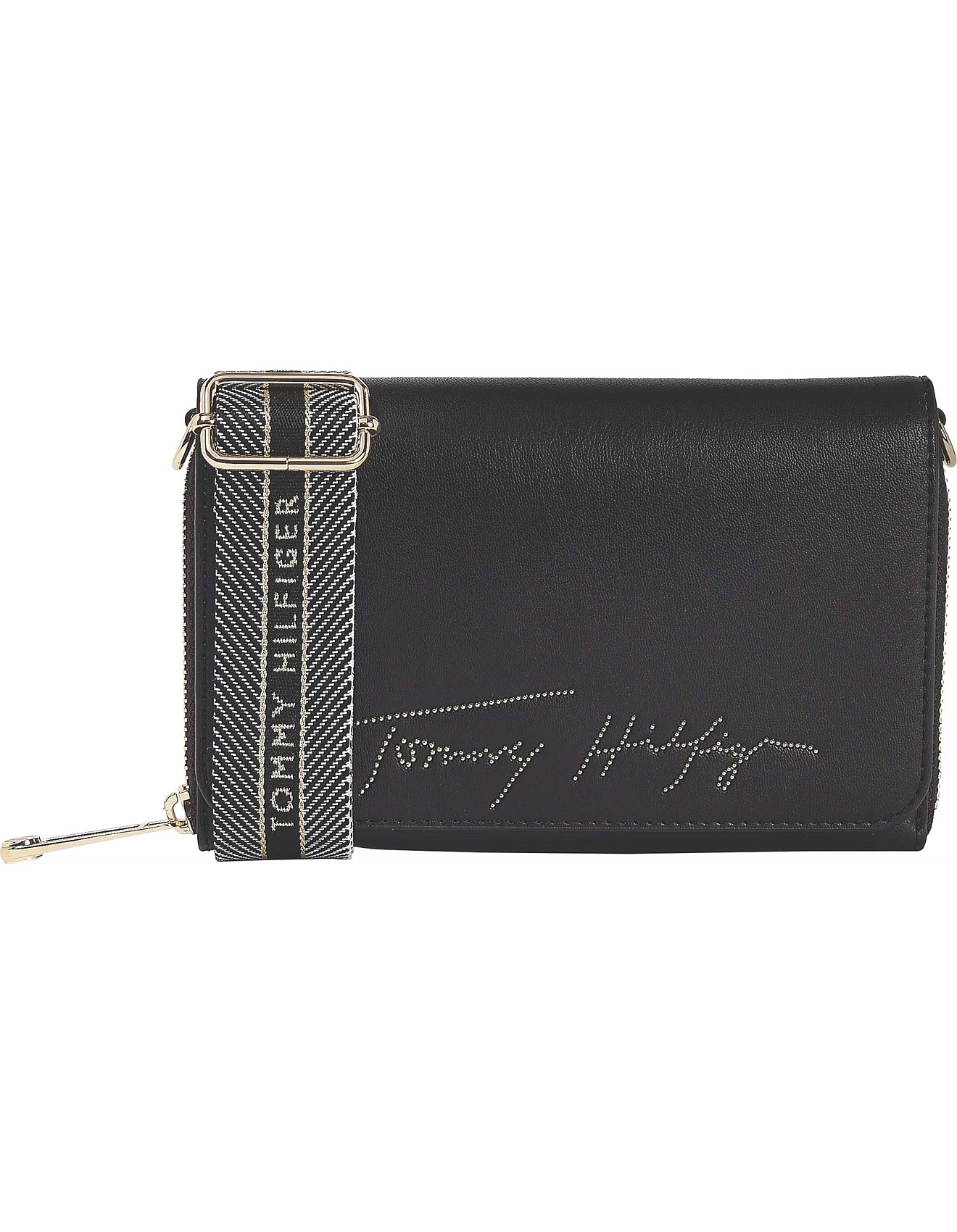 iconic tommy zip around crossbody bag