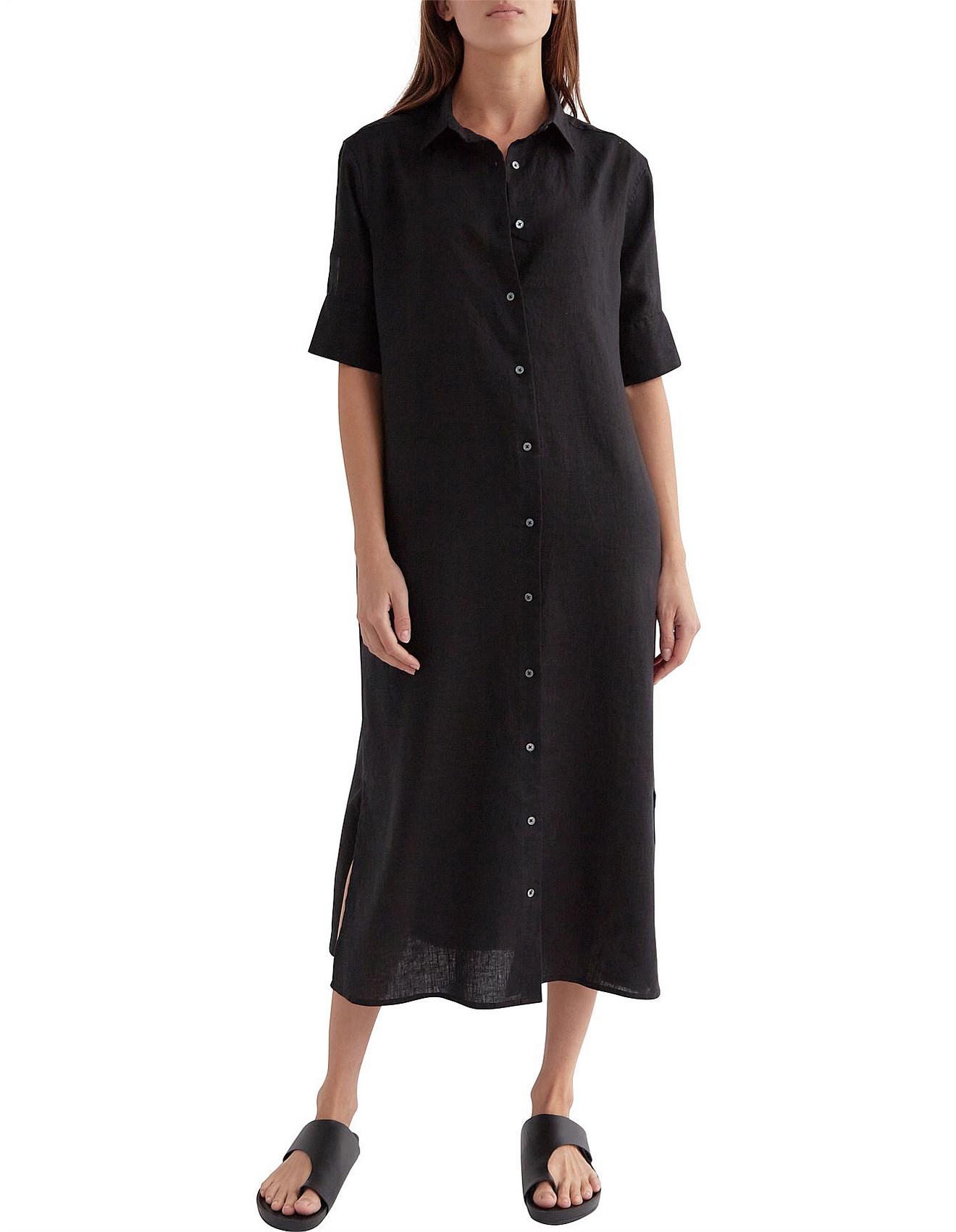 frame short sleeve shirt dress