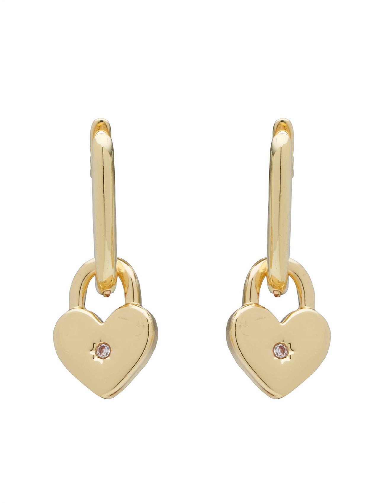 heart padlock earrings