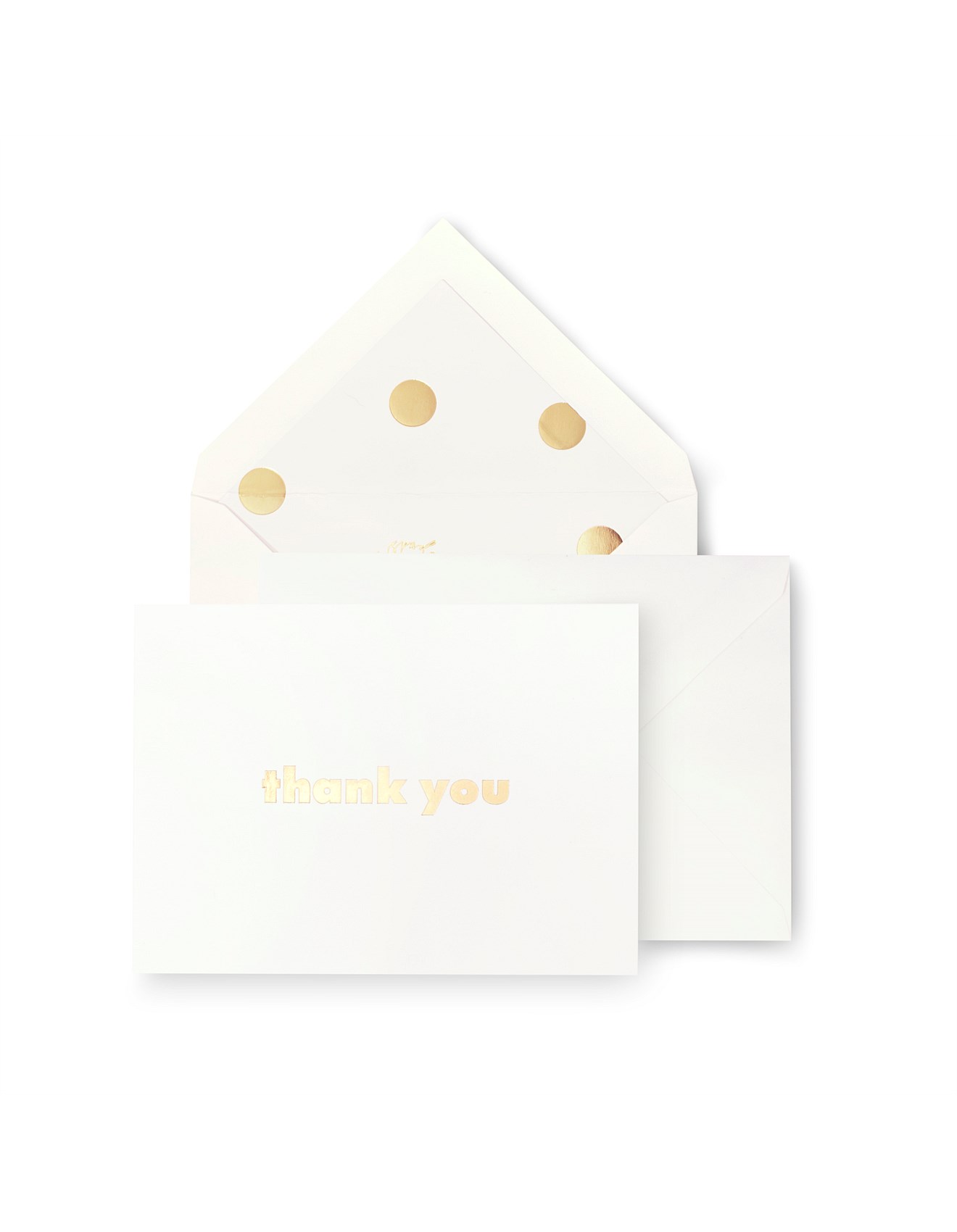 Kate Spade: Women's Bags & Accessories | David Jones - Gold Dots Thank You  Card Set