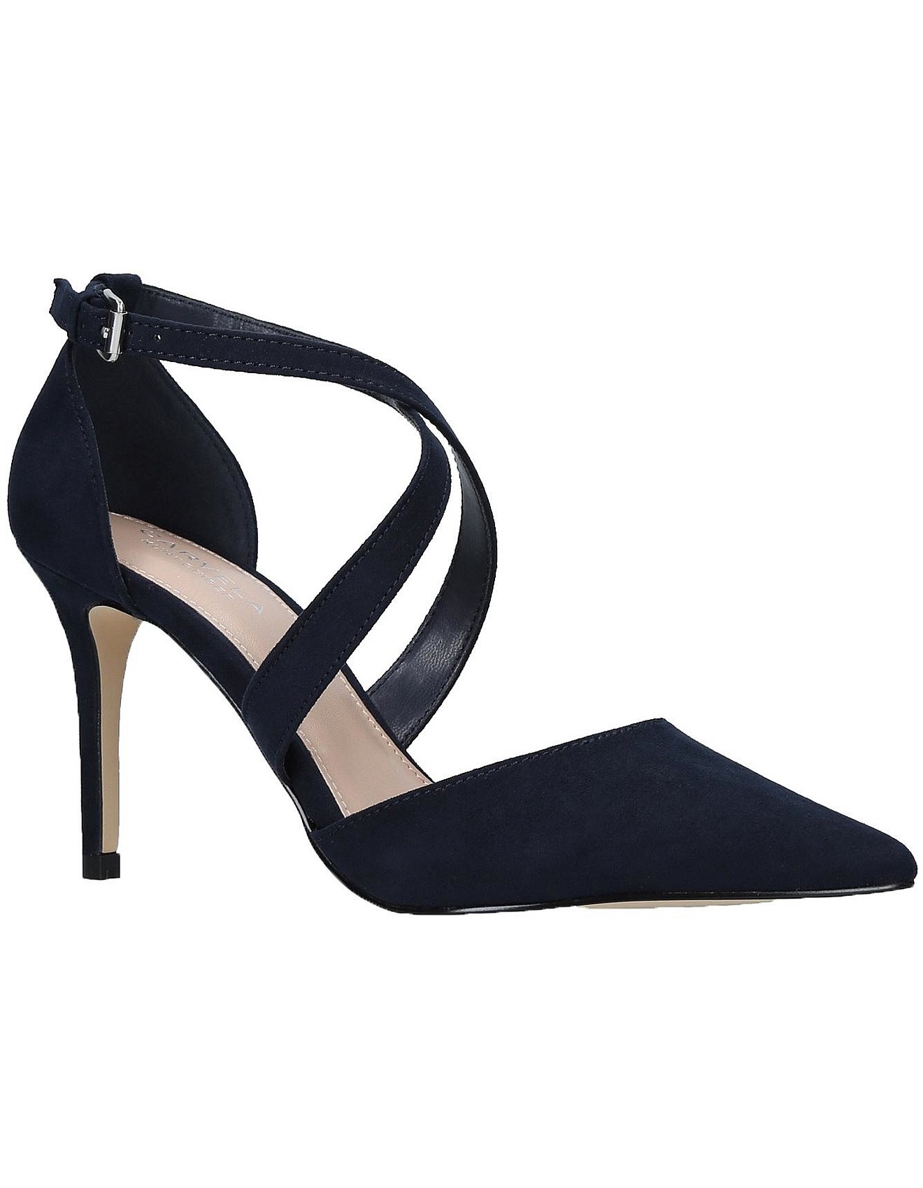 carvela navy pumps