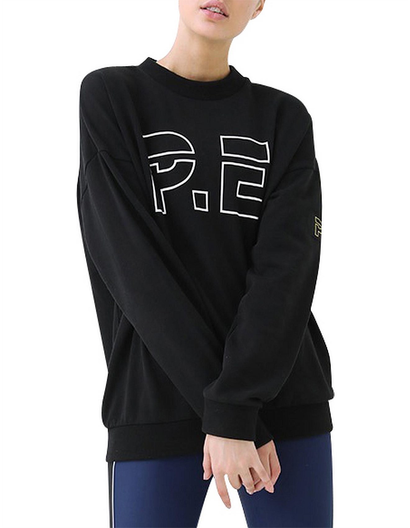 pe nation heads up sweater black