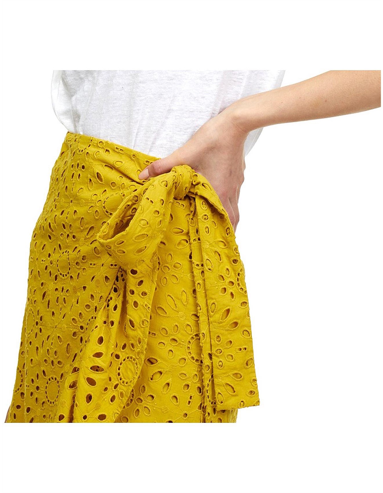 country road mustard skirt