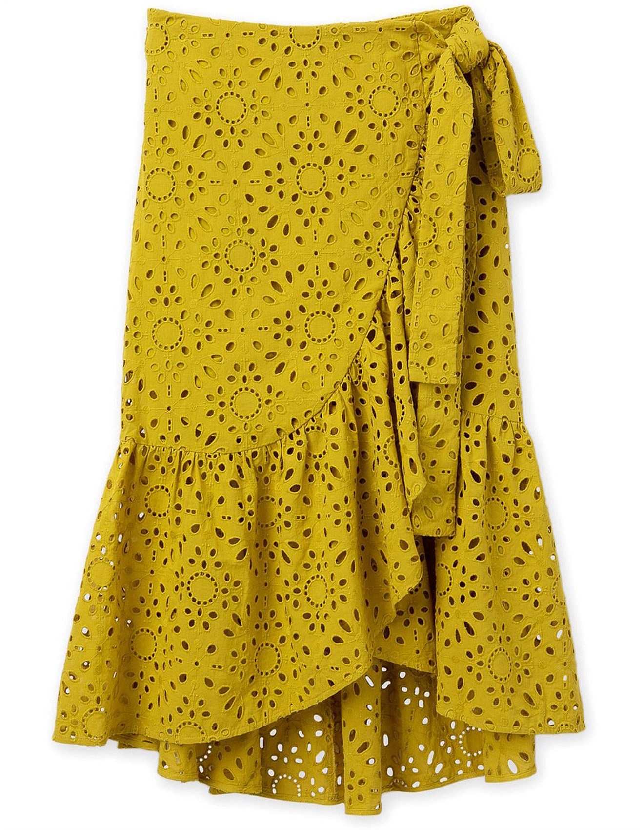 country road mustard skirt