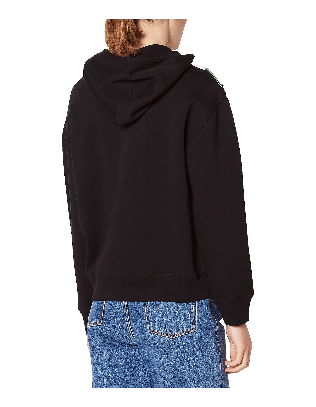 sandro hooded sweatshirt with velvet insert