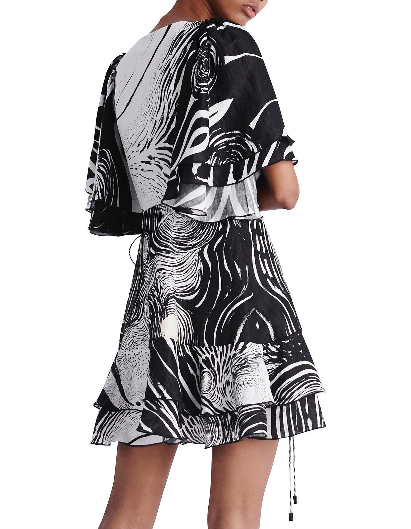 aje esther wrap dress