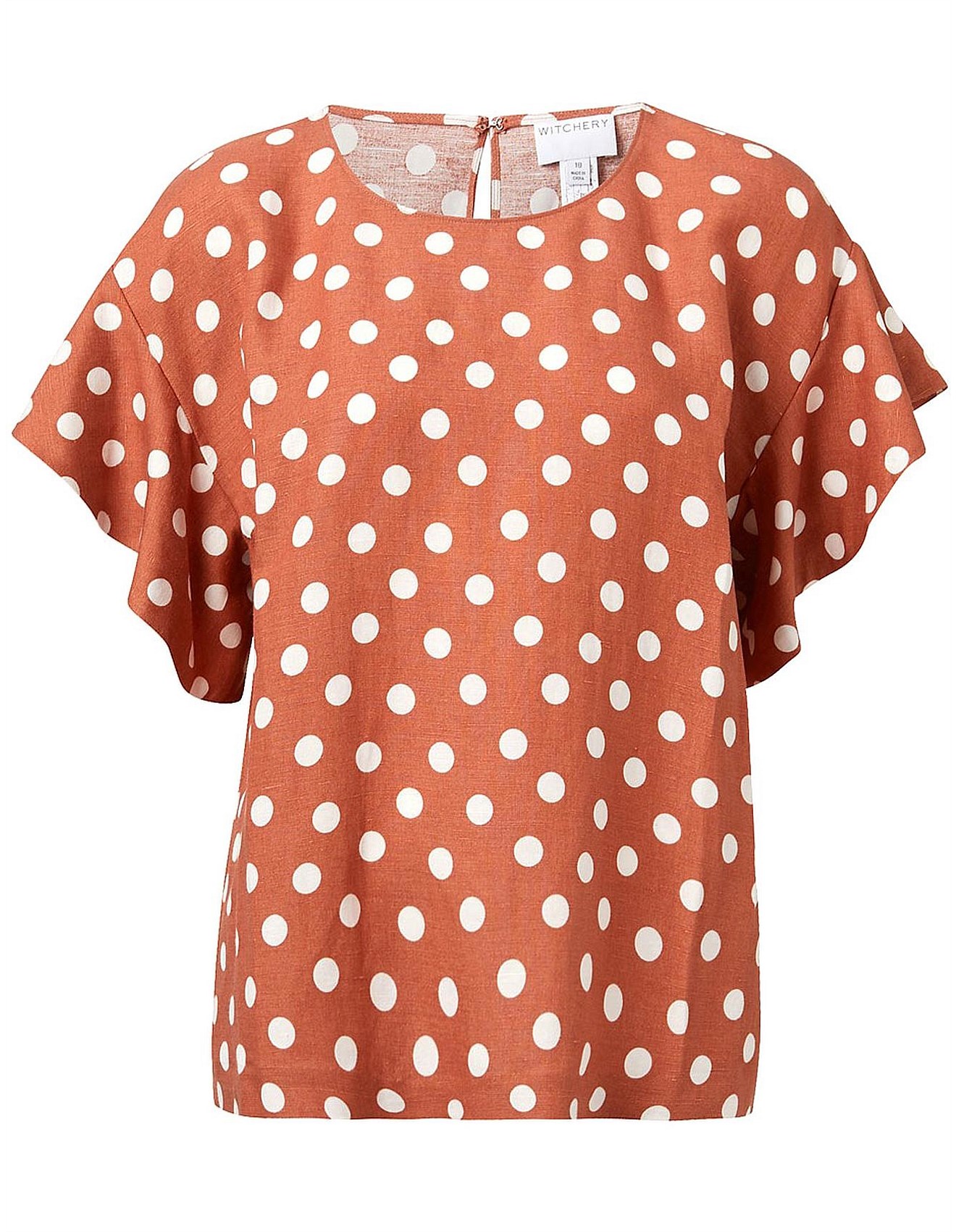 witchery brown polka dot dress