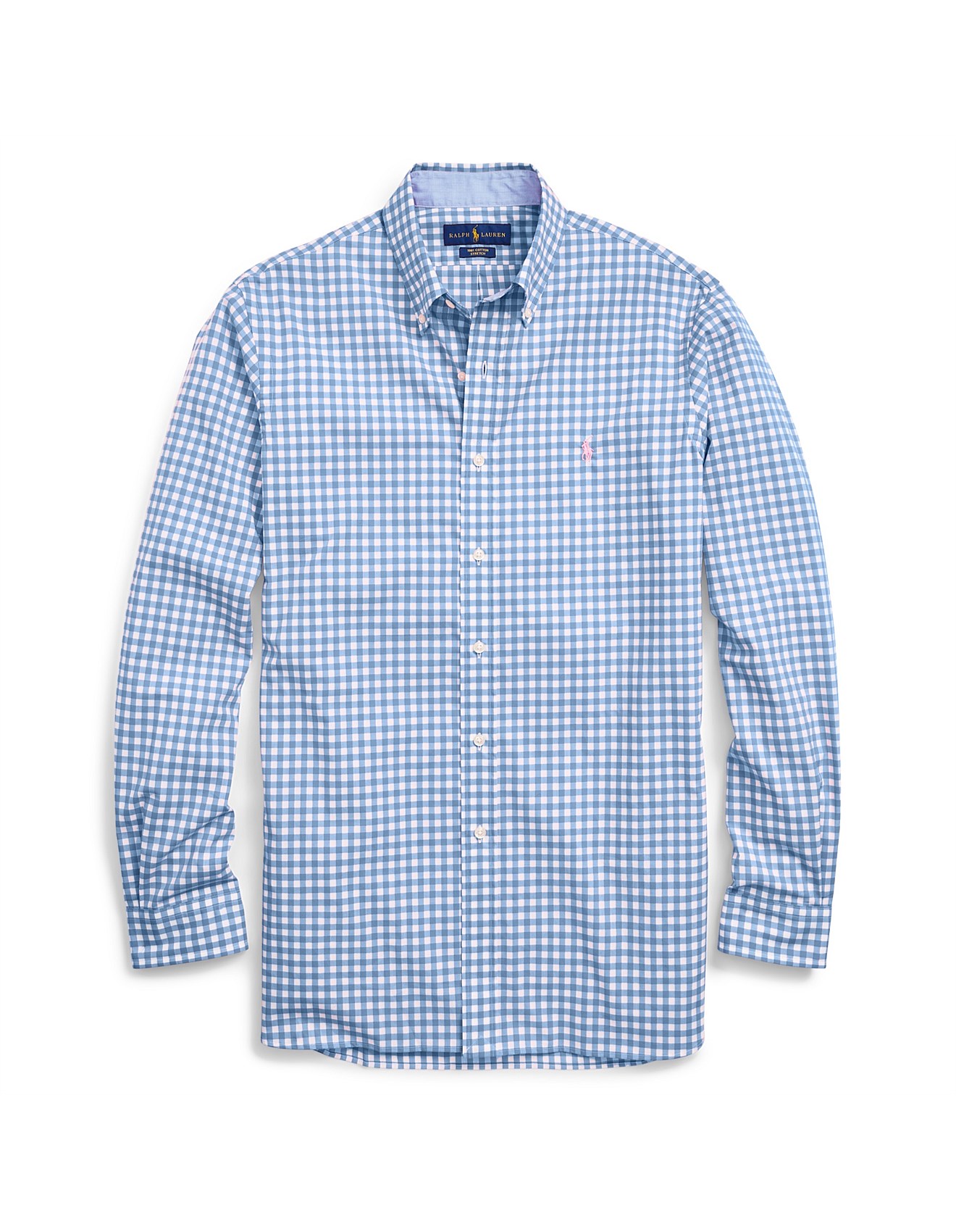 ralph lauren plaid cotton poplin shirt