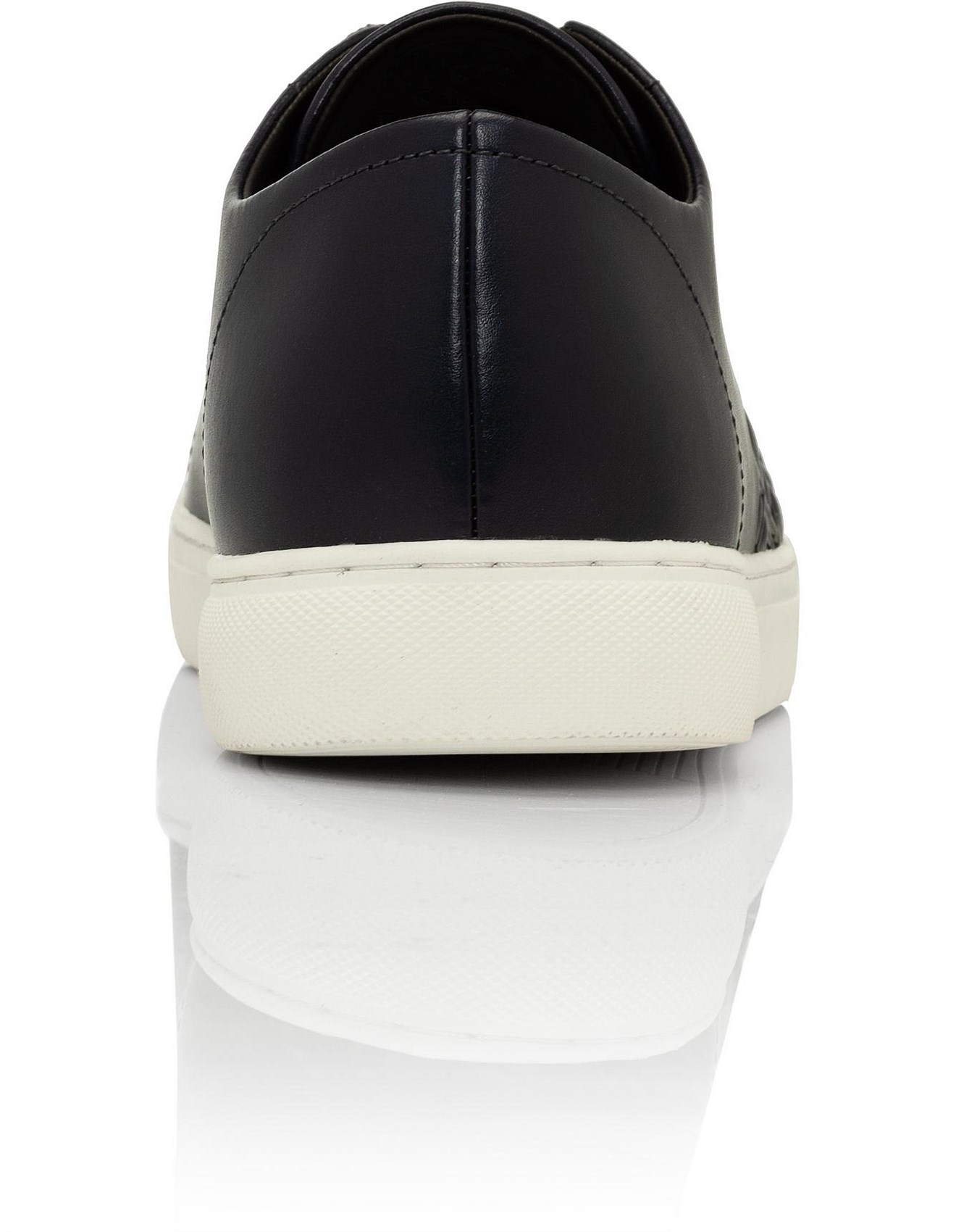 emporio armani stan eagle debossed trainers