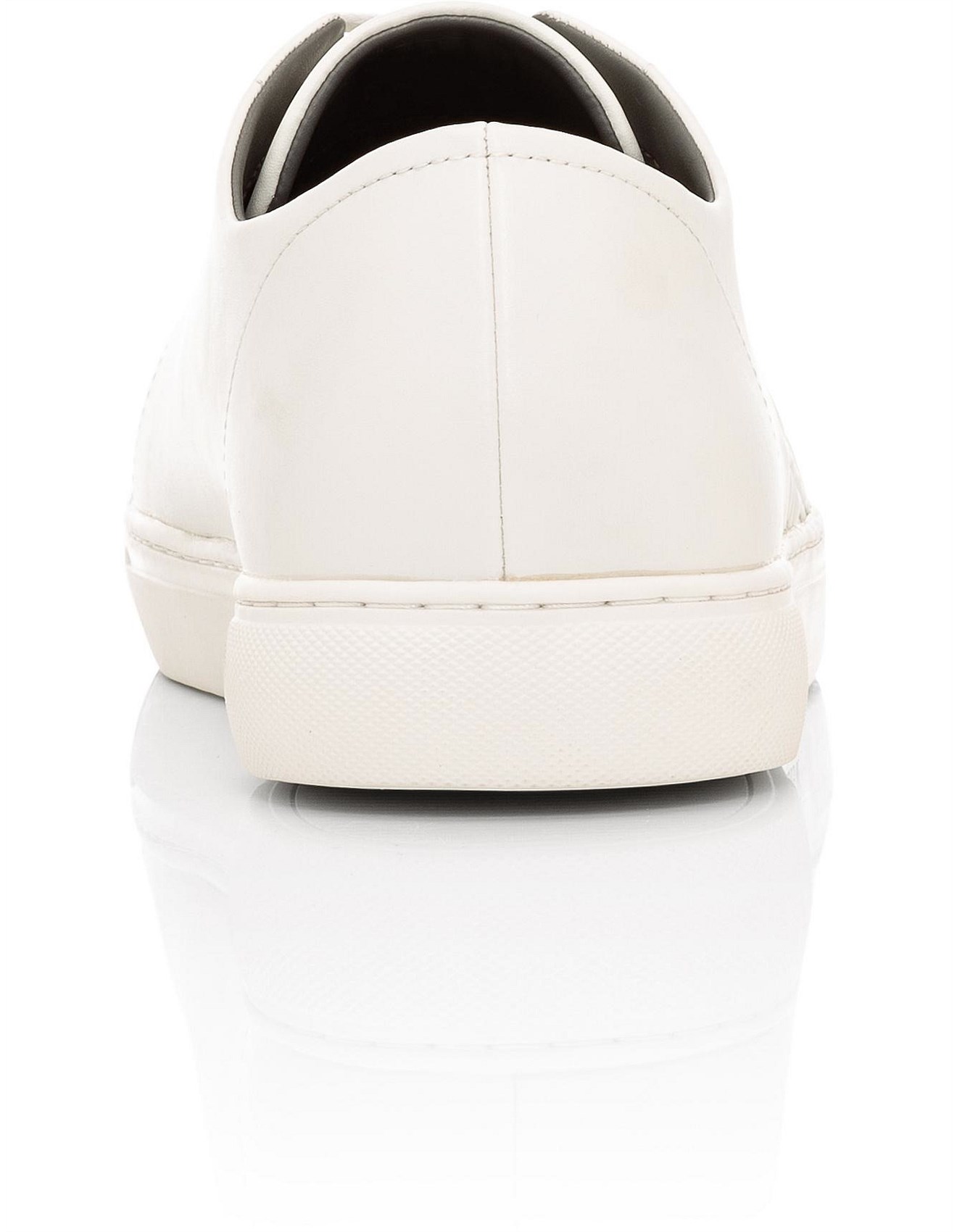 emporio armani stan eagle debossed trainers