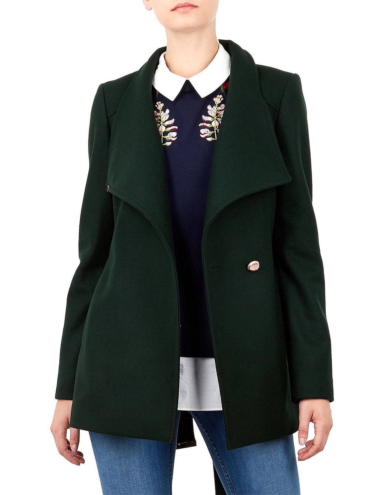 ted baker rytaa short wool wrap coat