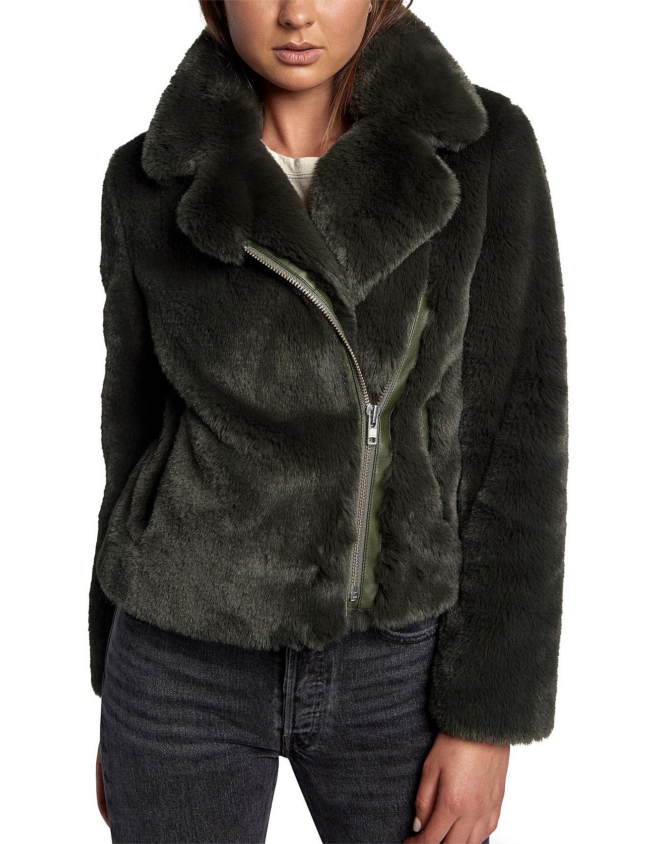 faux fur jacket david jones