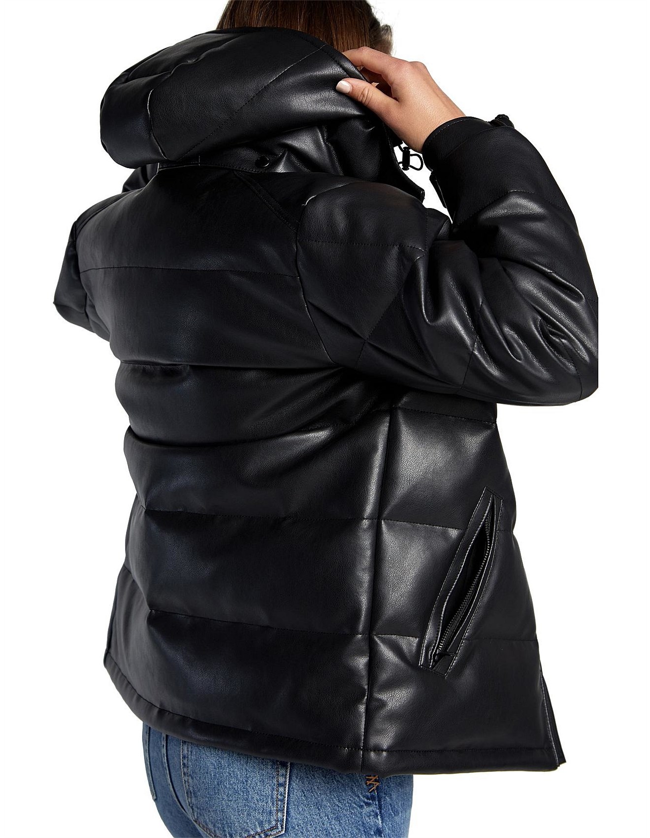 ena pelly leather puffer jacket