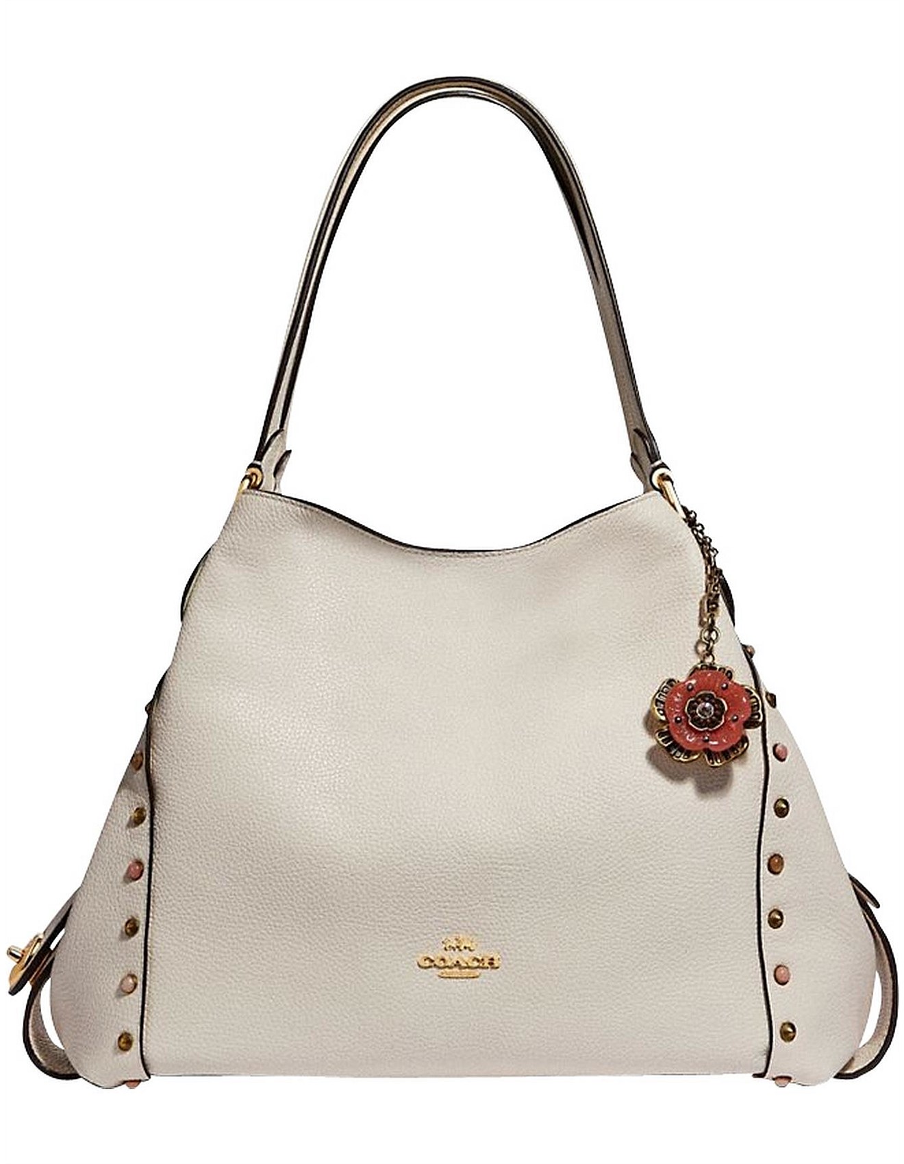 coach tea rose signature canvas parker shoulder bag