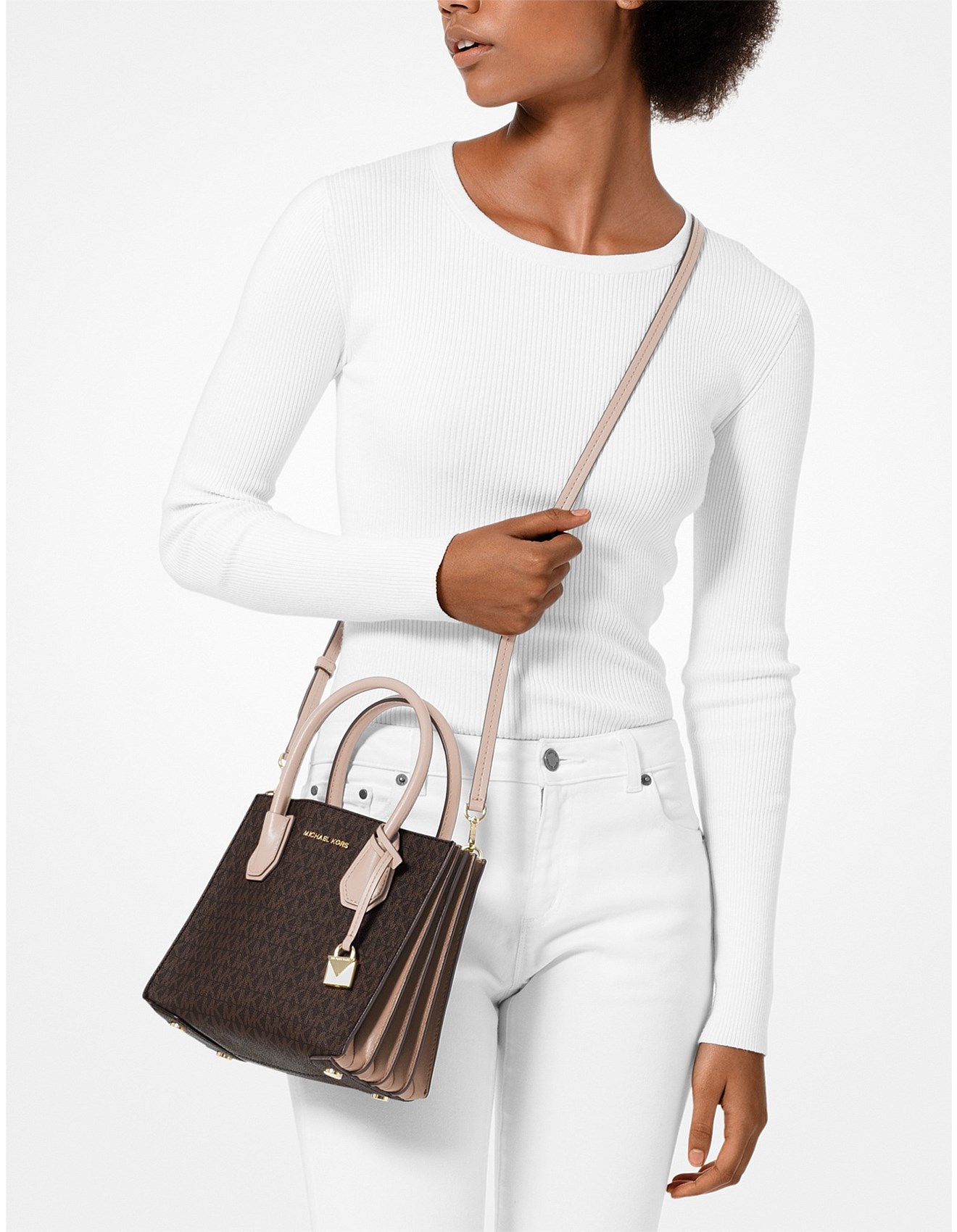 Michael Kors Mercer Medium selling Logo Crossbody Bag