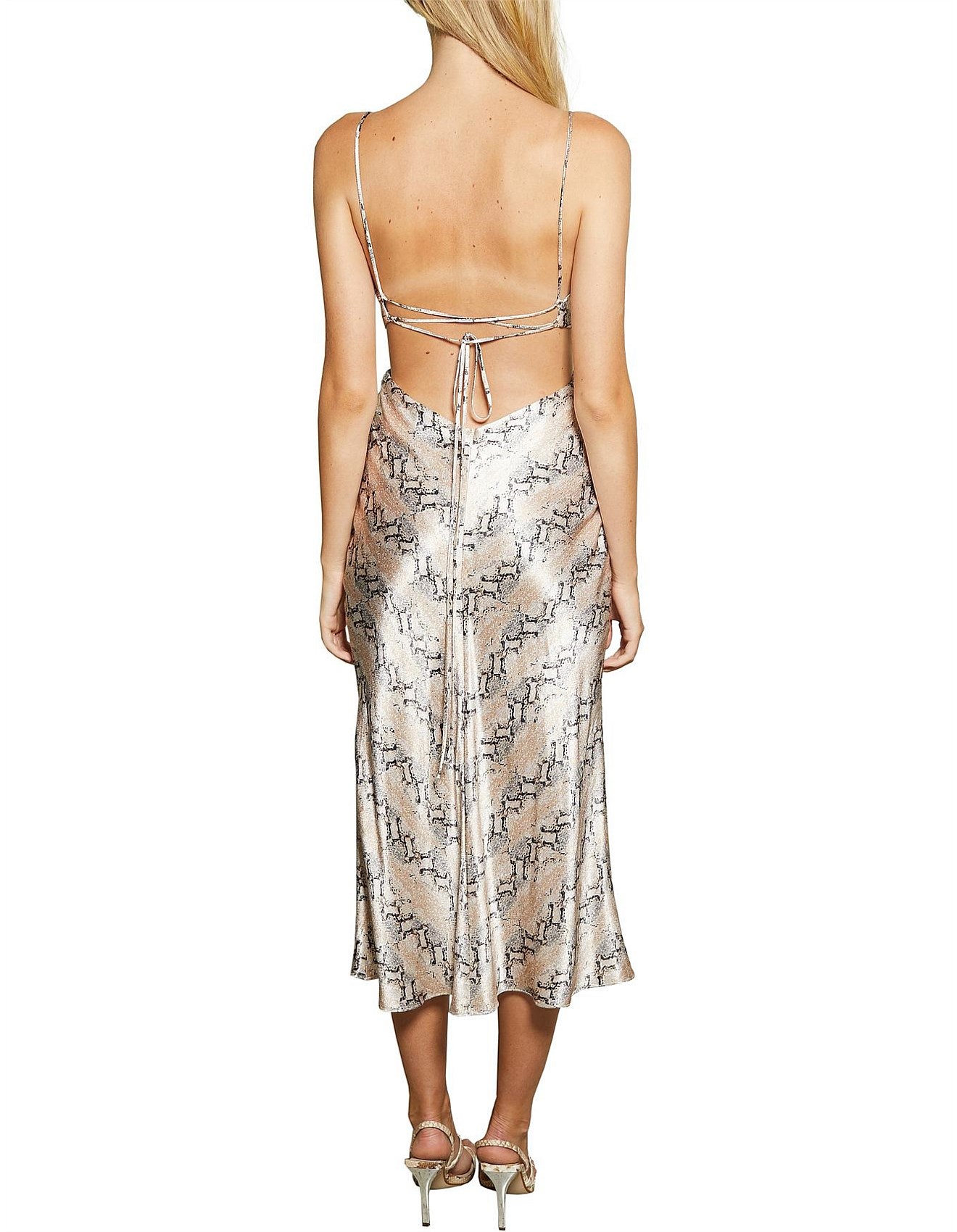 bec & bridge python midi dress