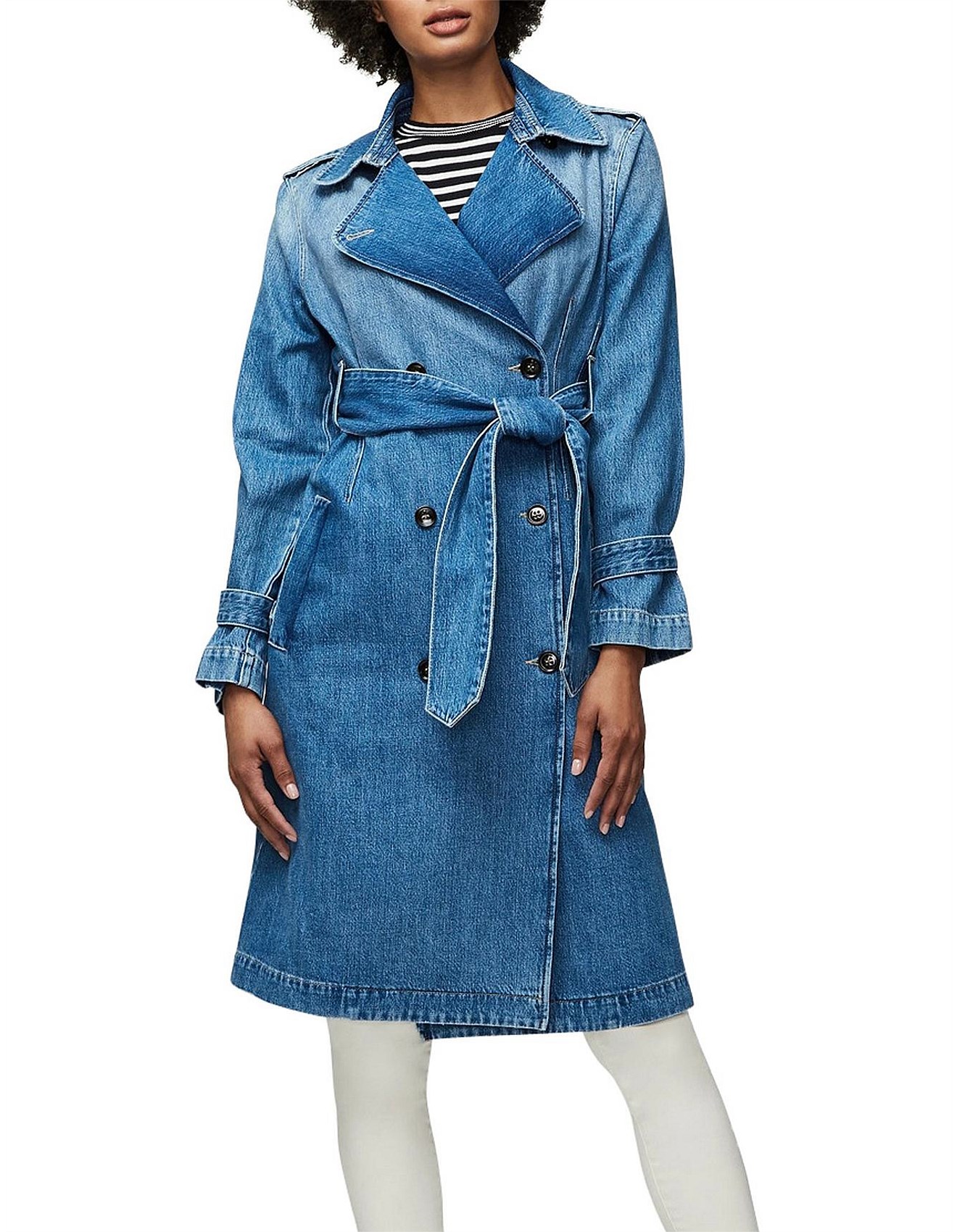 frame denim trench coat