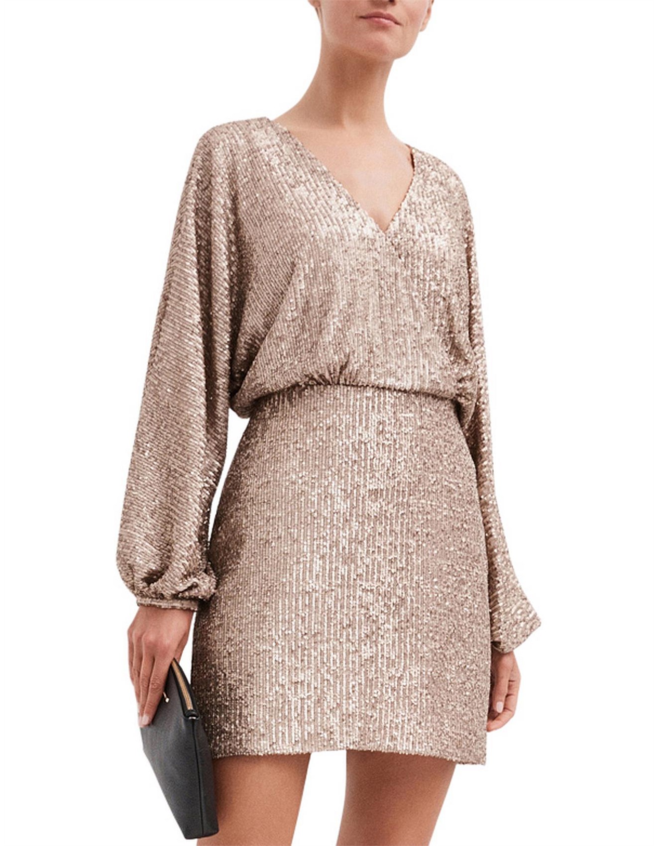 witchery gold sequin dress