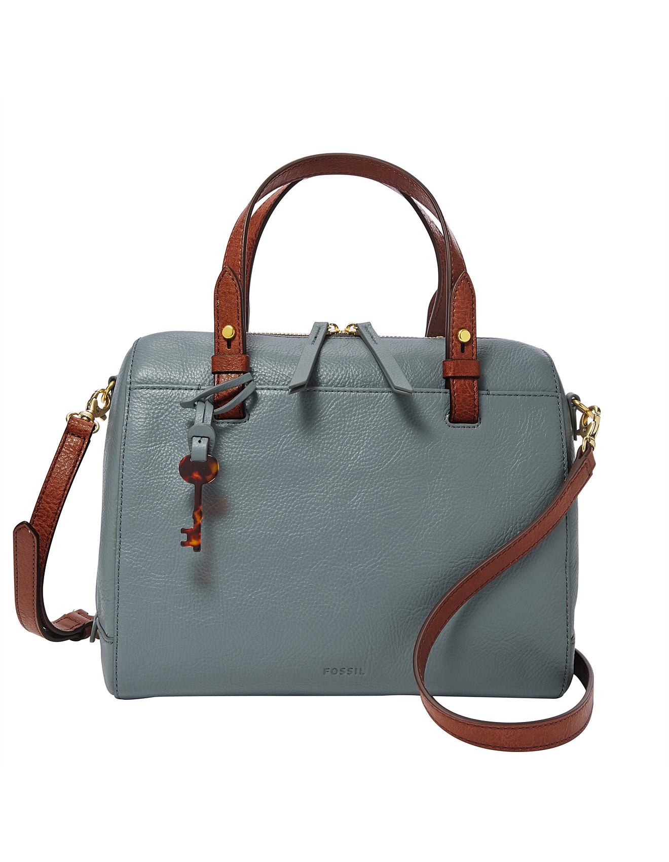 fossil rachel satchel teal green