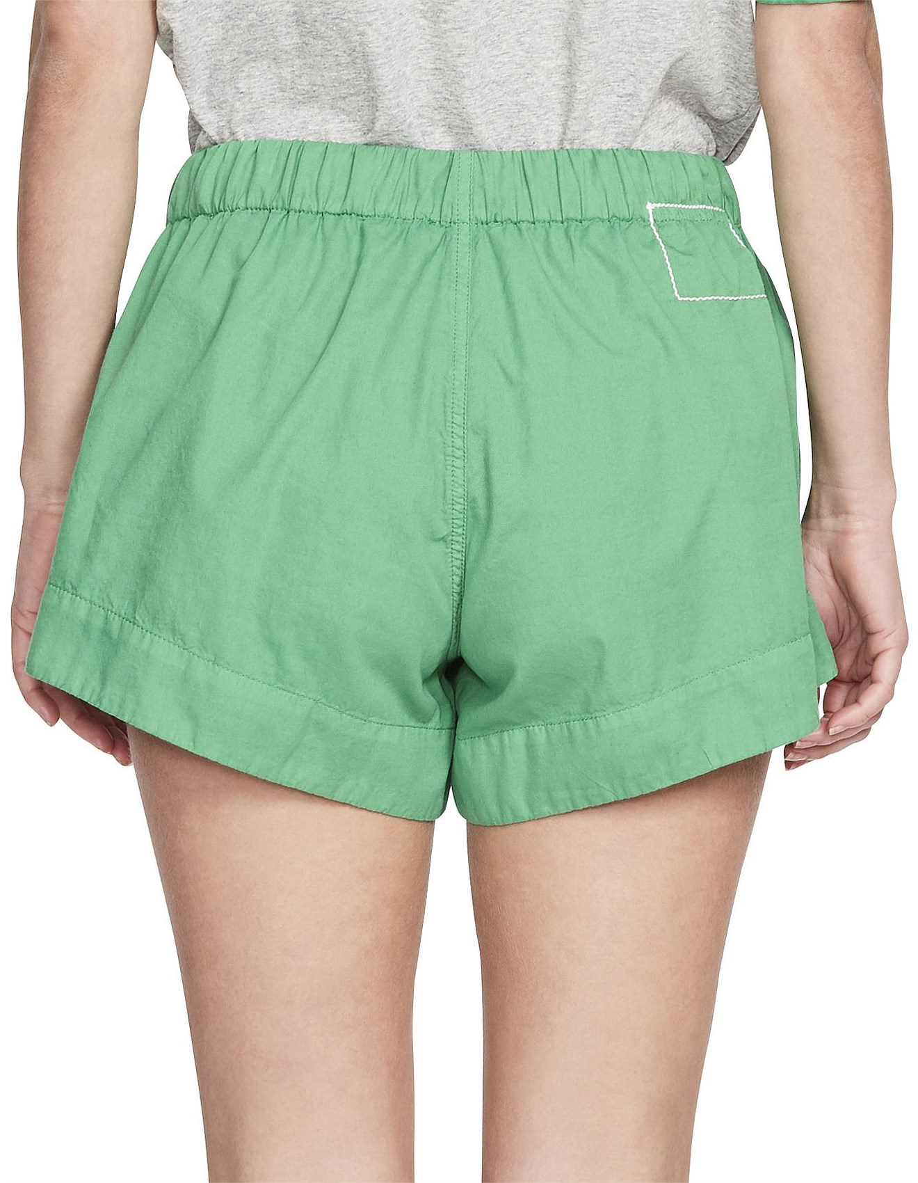 bassike twill flared mini shorts