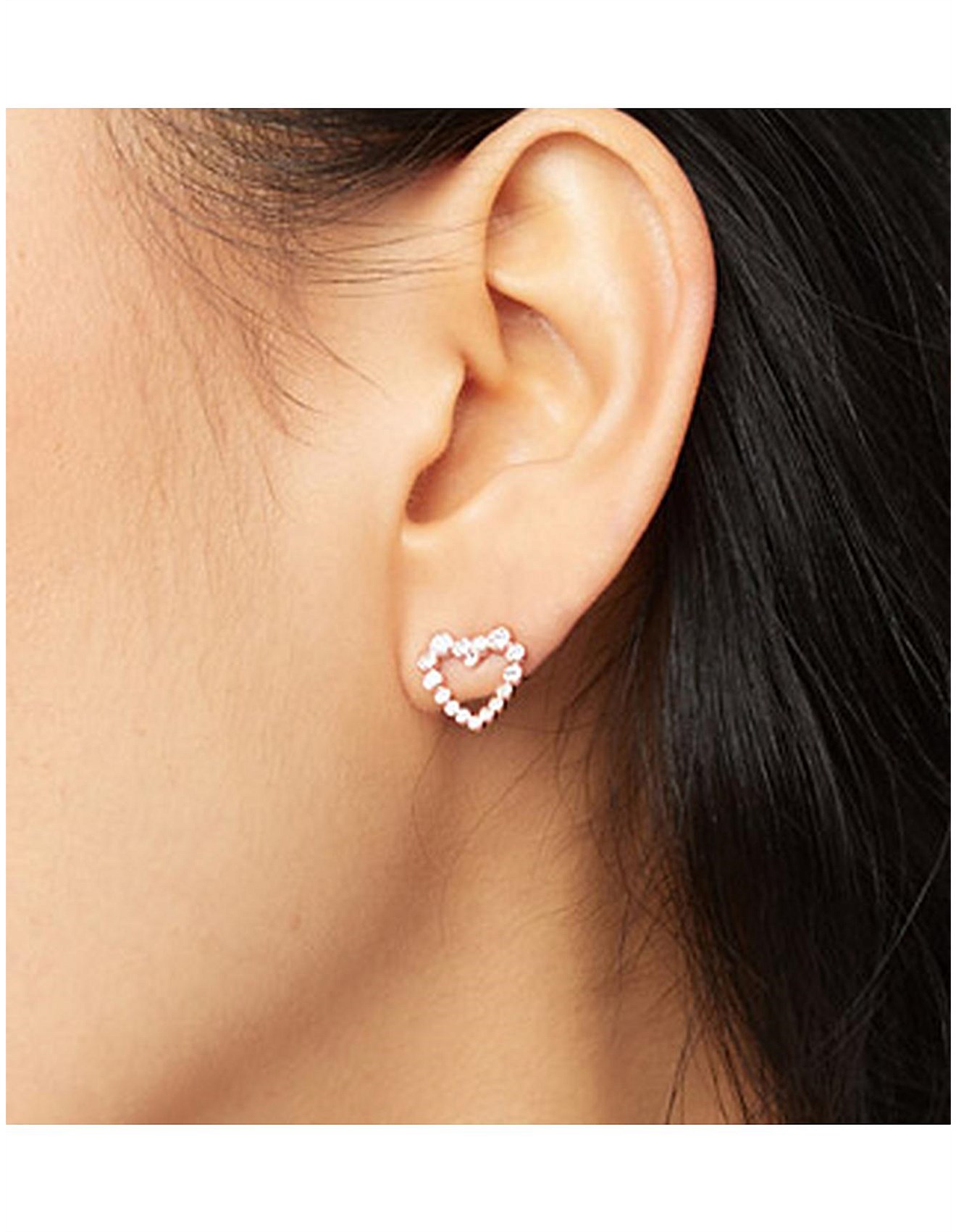 mimco love heart earrings