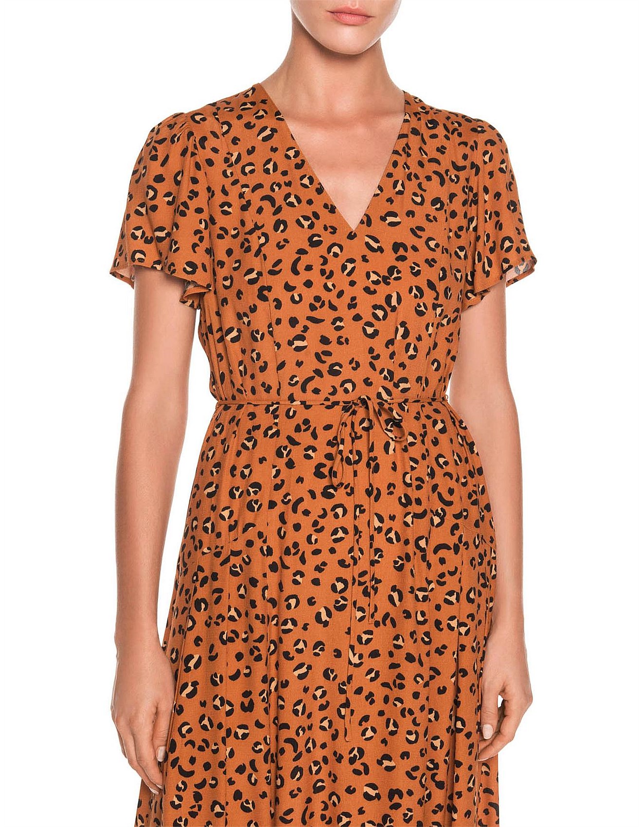 veronika maine leopard print dress