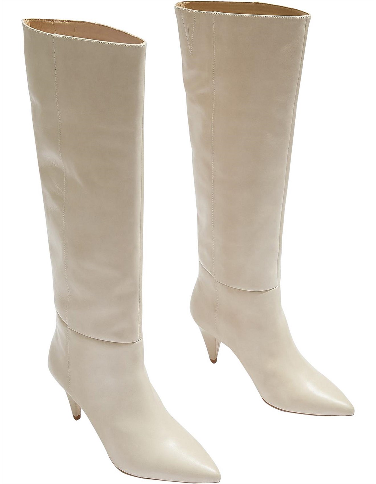 david jones white boots