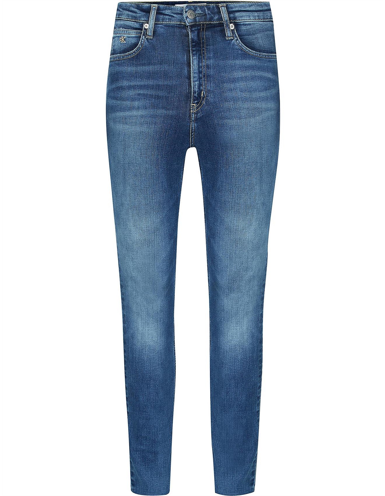 ckj 030 high rise straight patched jeans