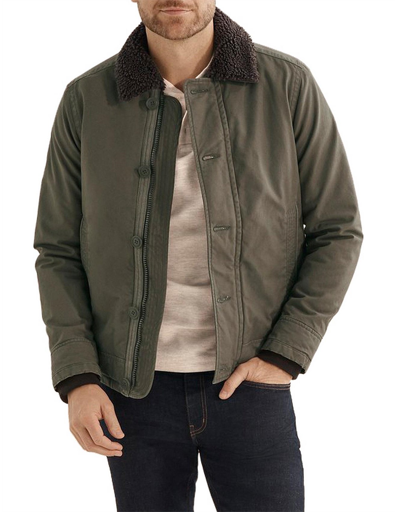 david jones sherpa jacket