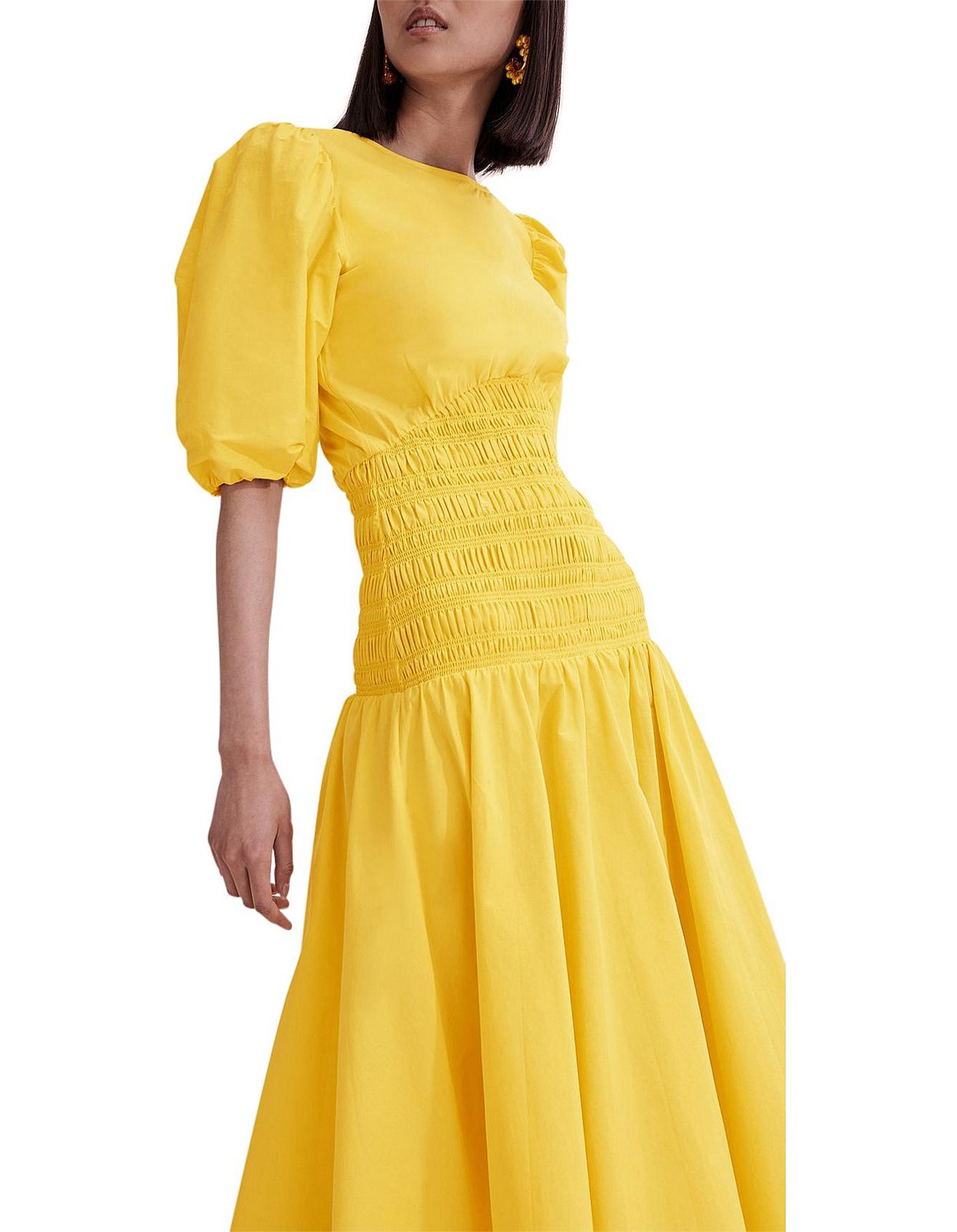 country road yellow dress