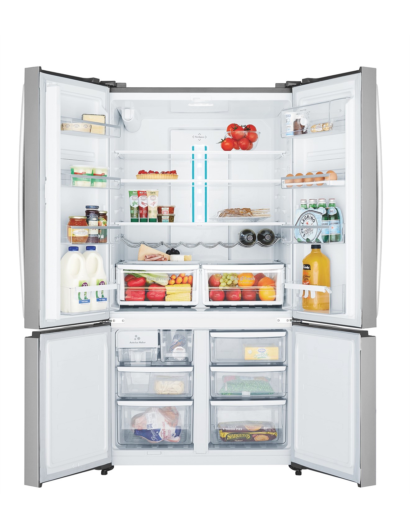 westinghouse wqe6060sb 541l french door fridge