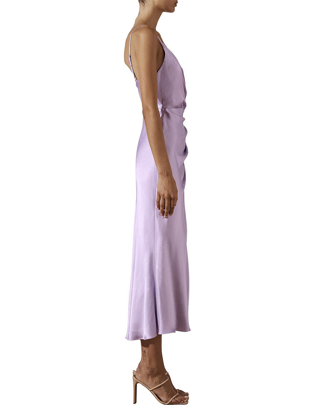 shona joy sophia draped midi dress