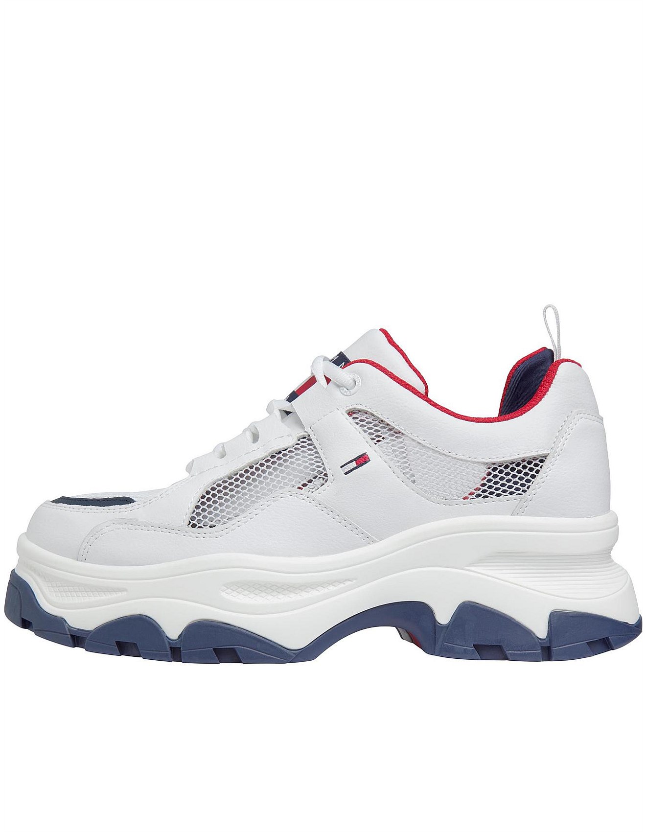 tommy hilfiger recycled mesh flatform shoe