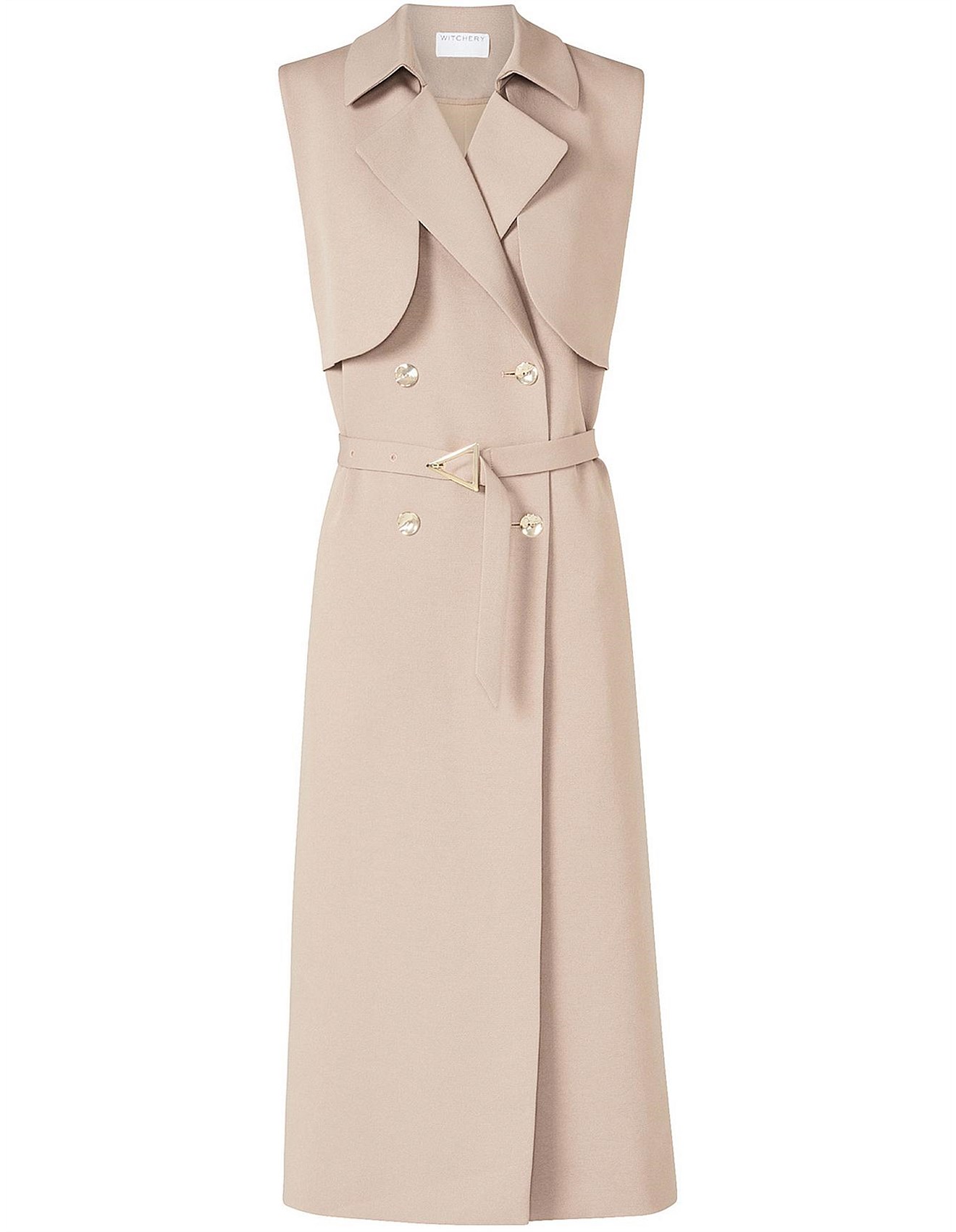 witchery sleeveless trench