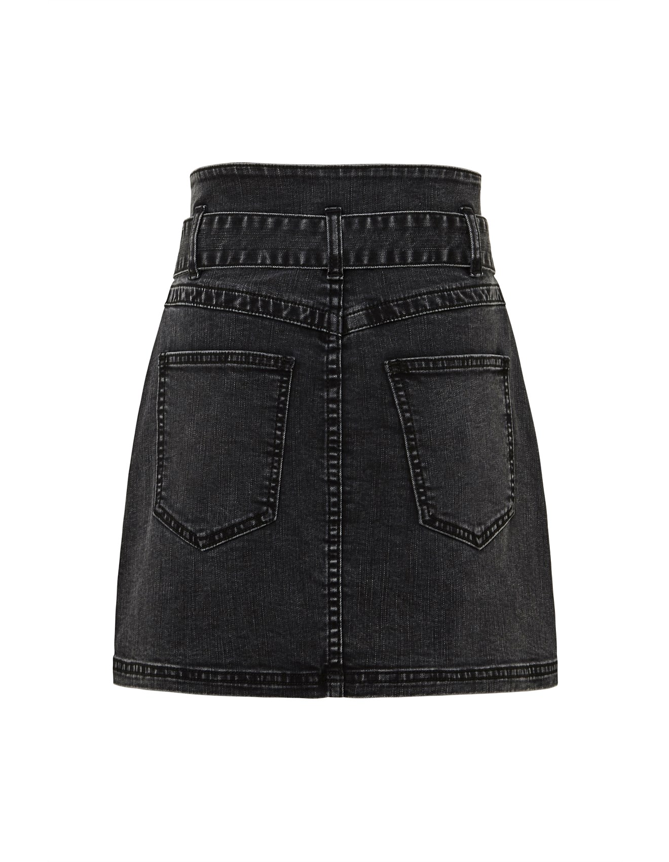 Black denim skirt david sale jones