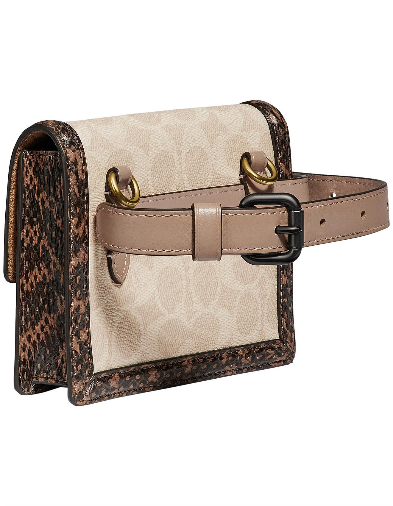 coach hutton snakeskin bag