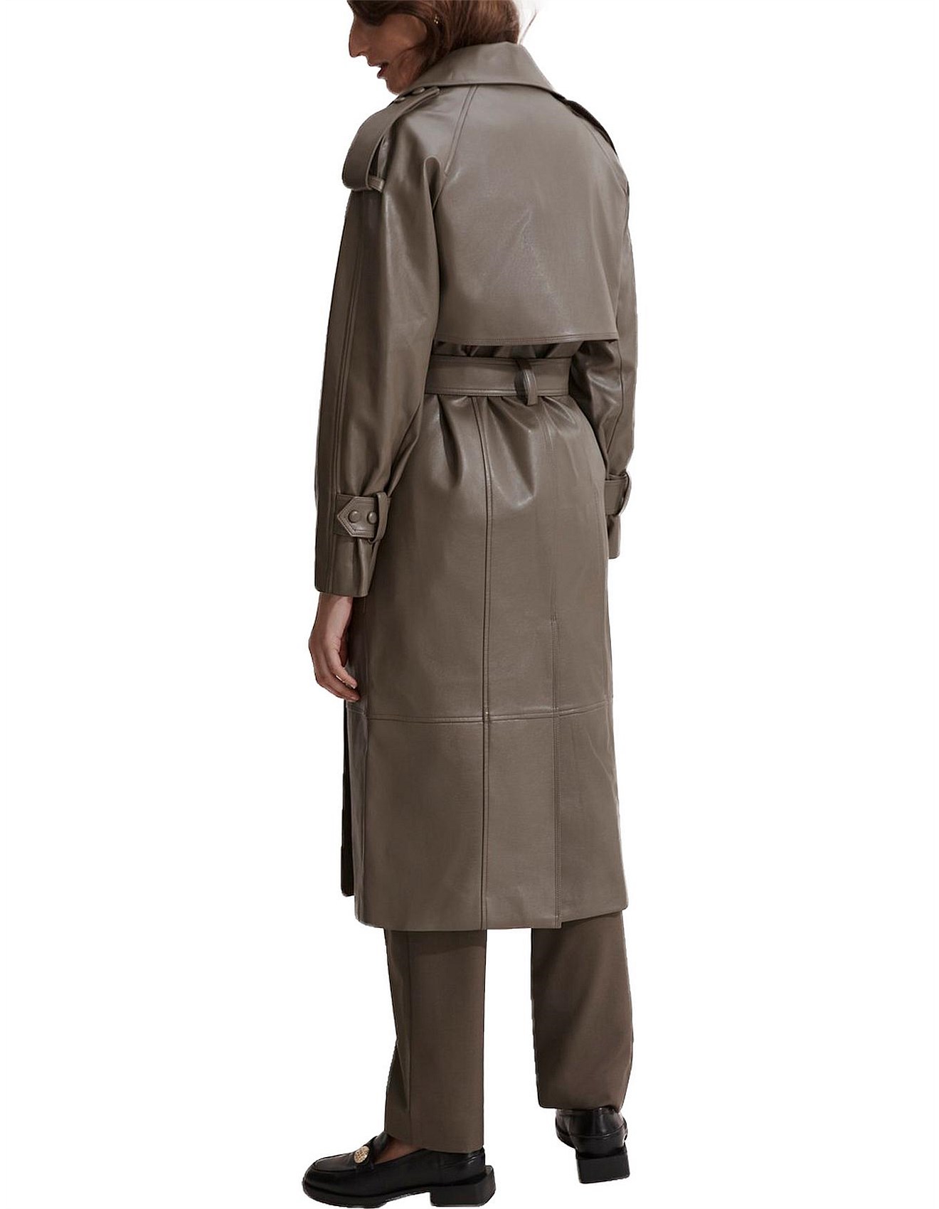 country road leather trench