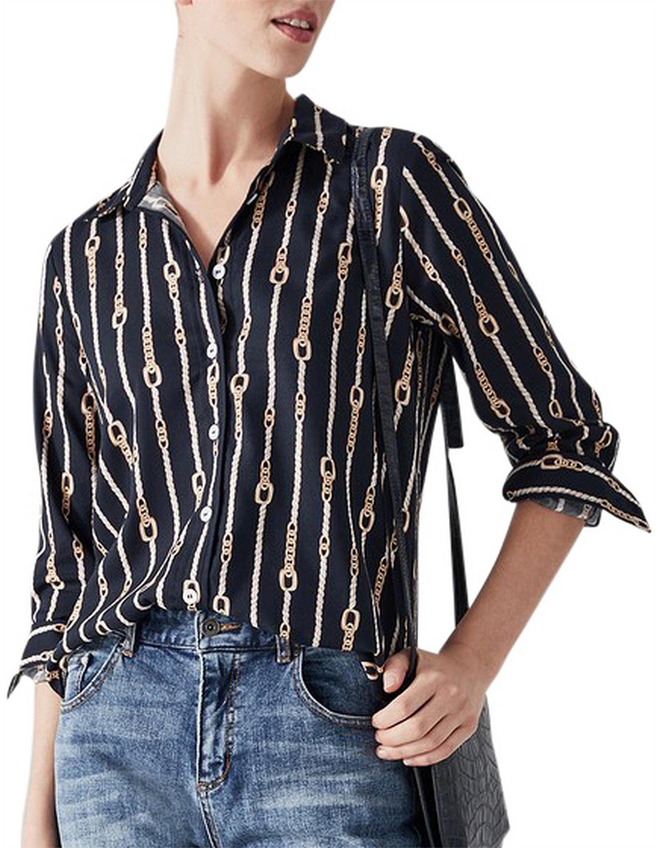 river island chain print shirt