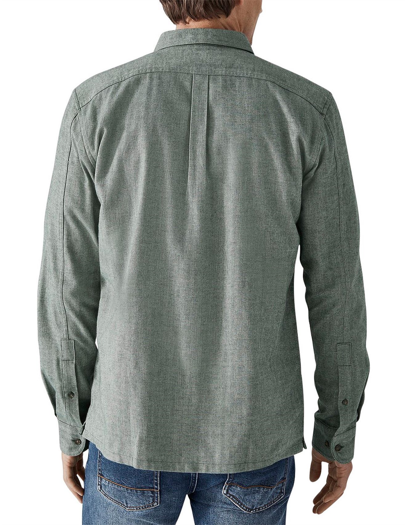 herringbone overshirt