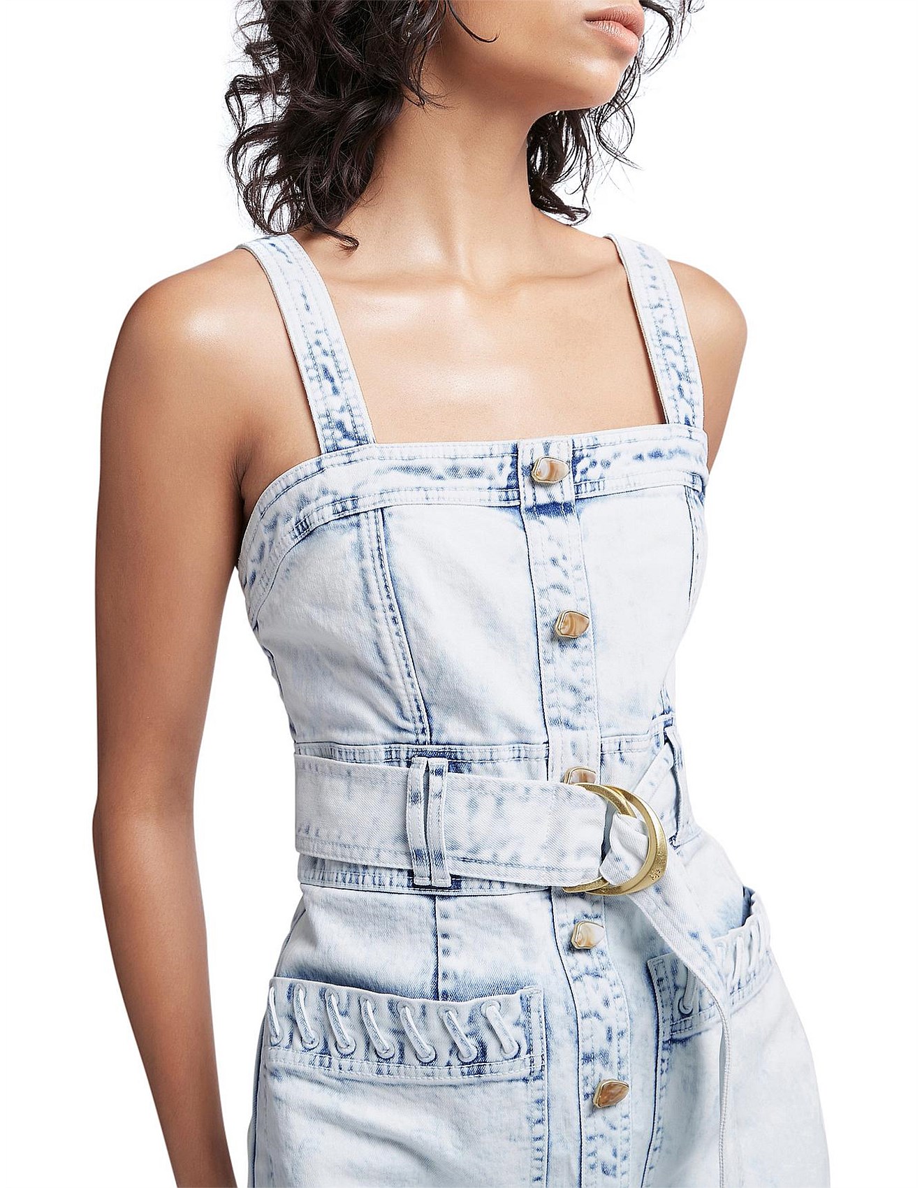 aje crafted denim dress