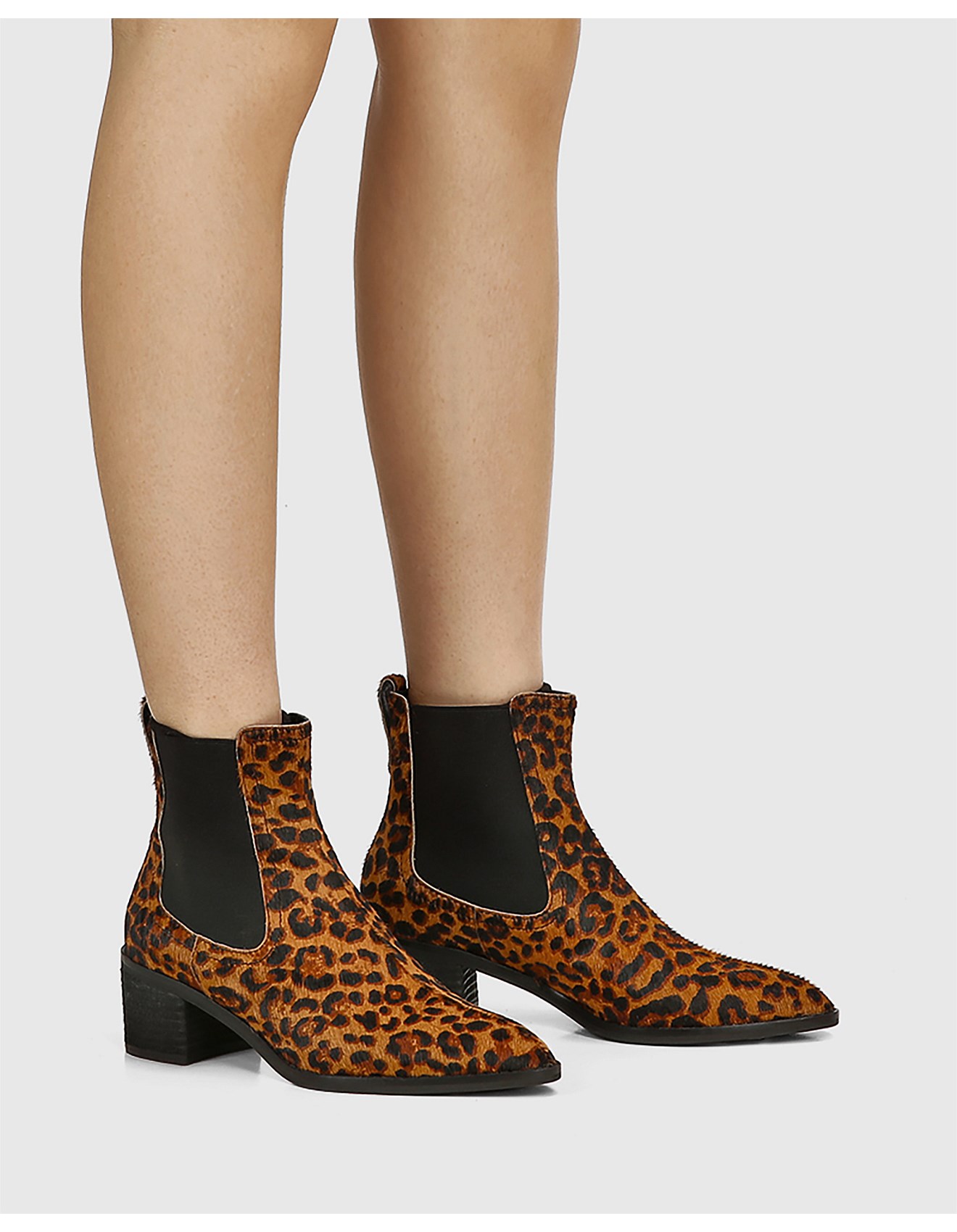 leopard ankle boots