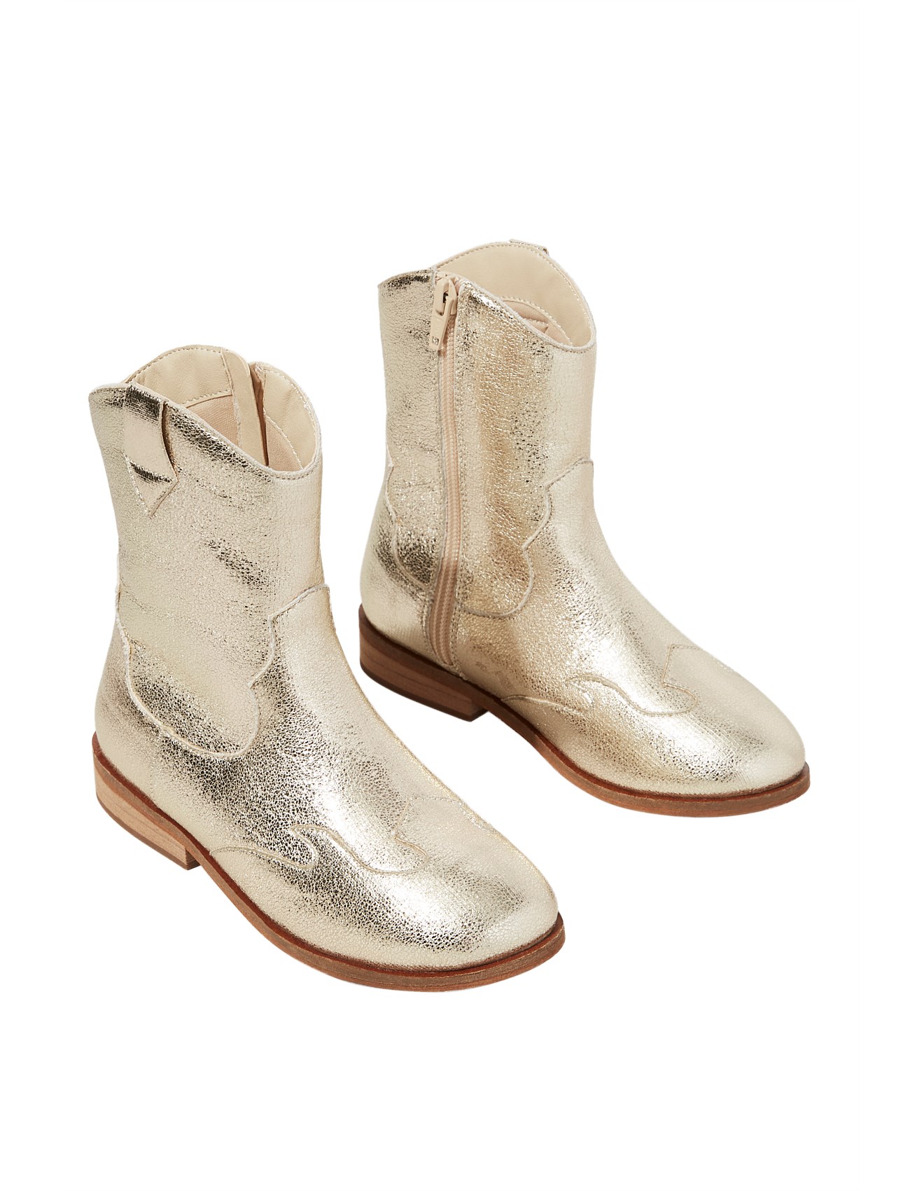 white and gold cowboy boots