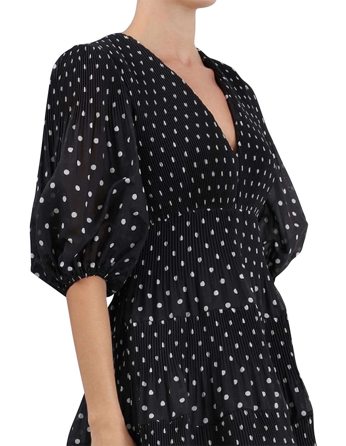 zimmermann black and white polka dot dress