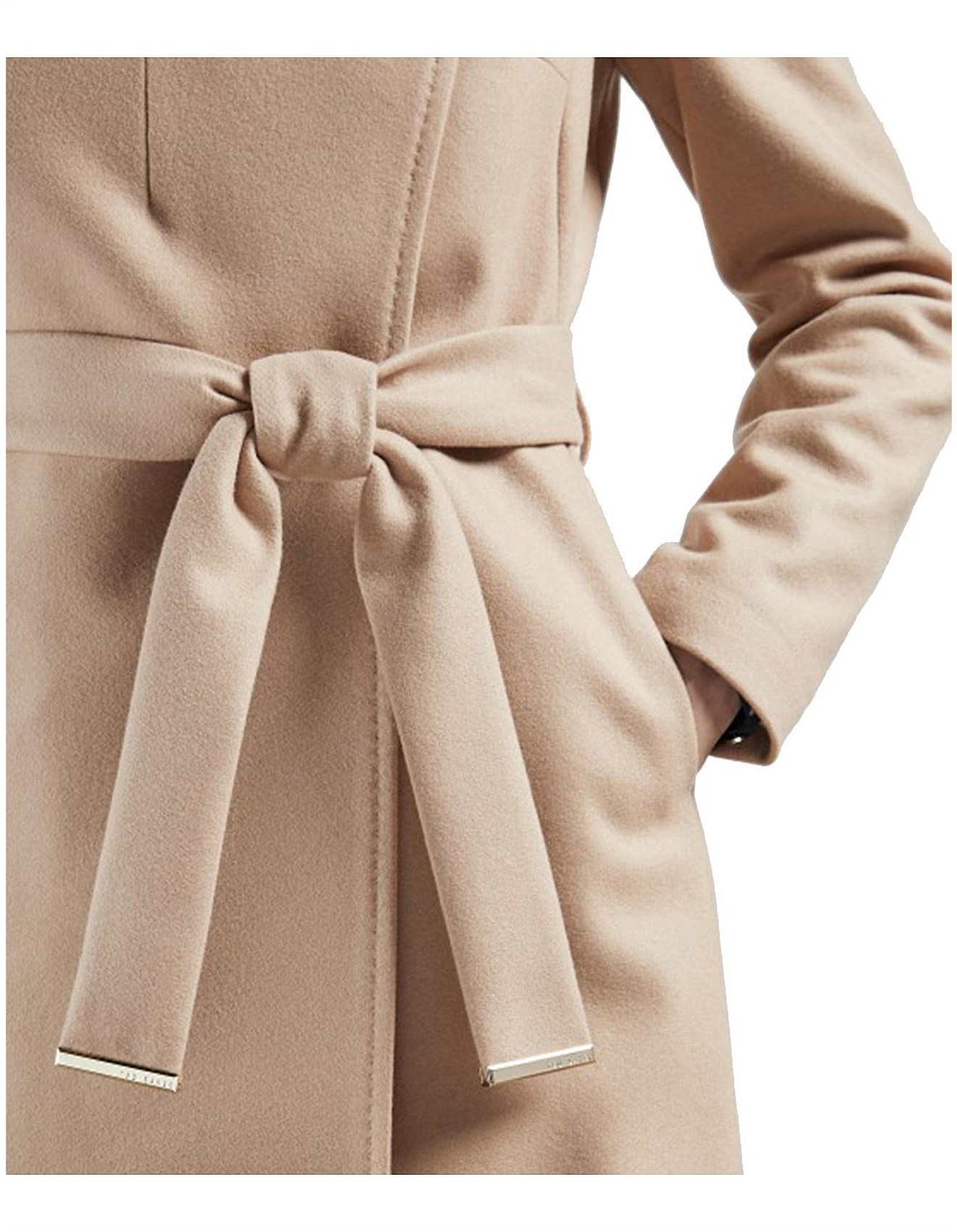 ted baker rose mid length wool wrap coat