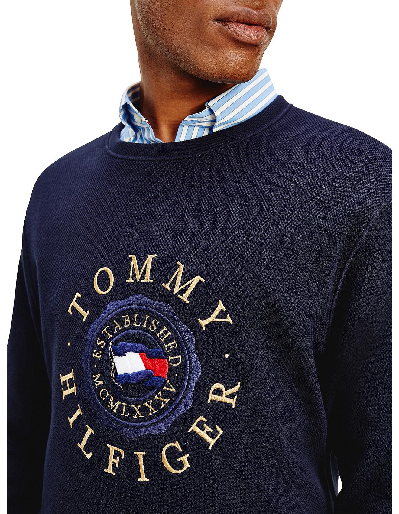 tommy hilfiger structured graphic sweater