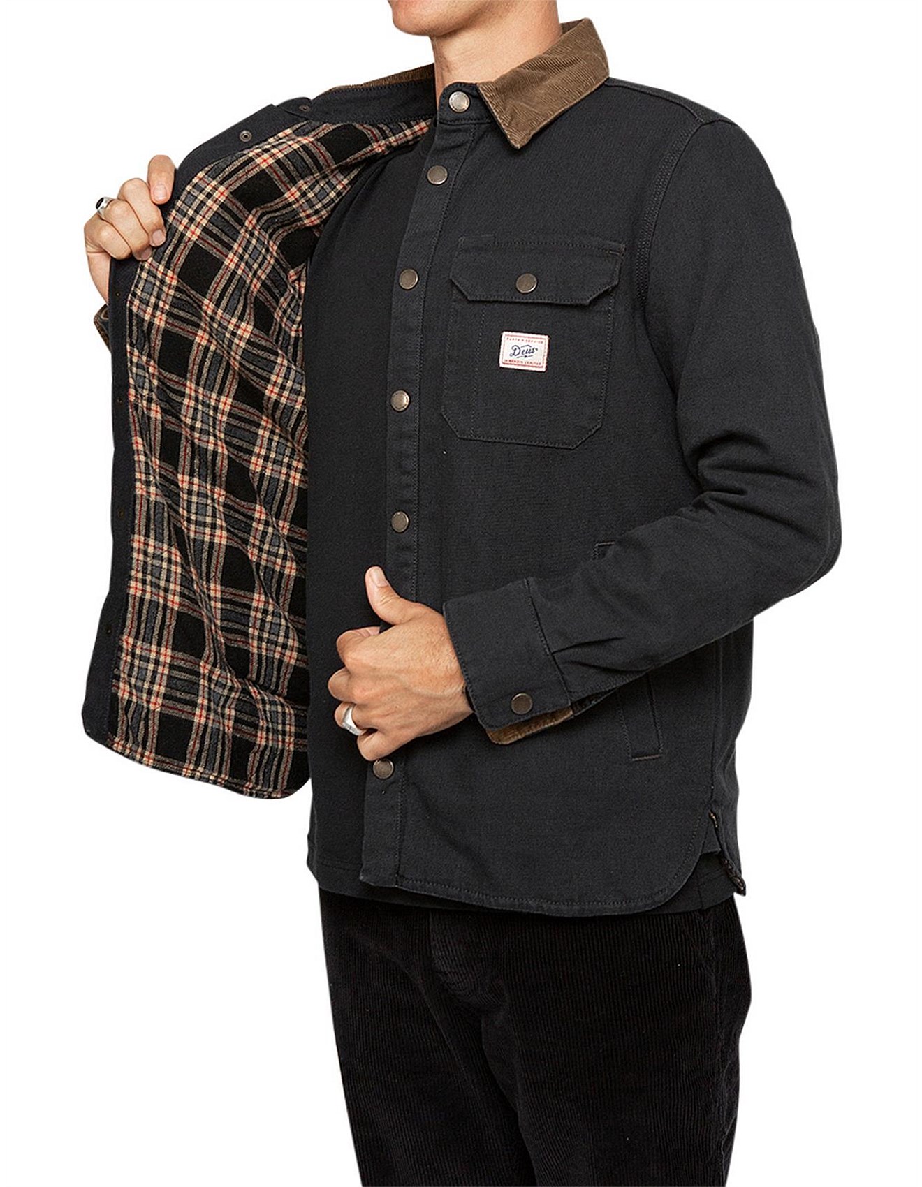 deus maxwell padded overshirt