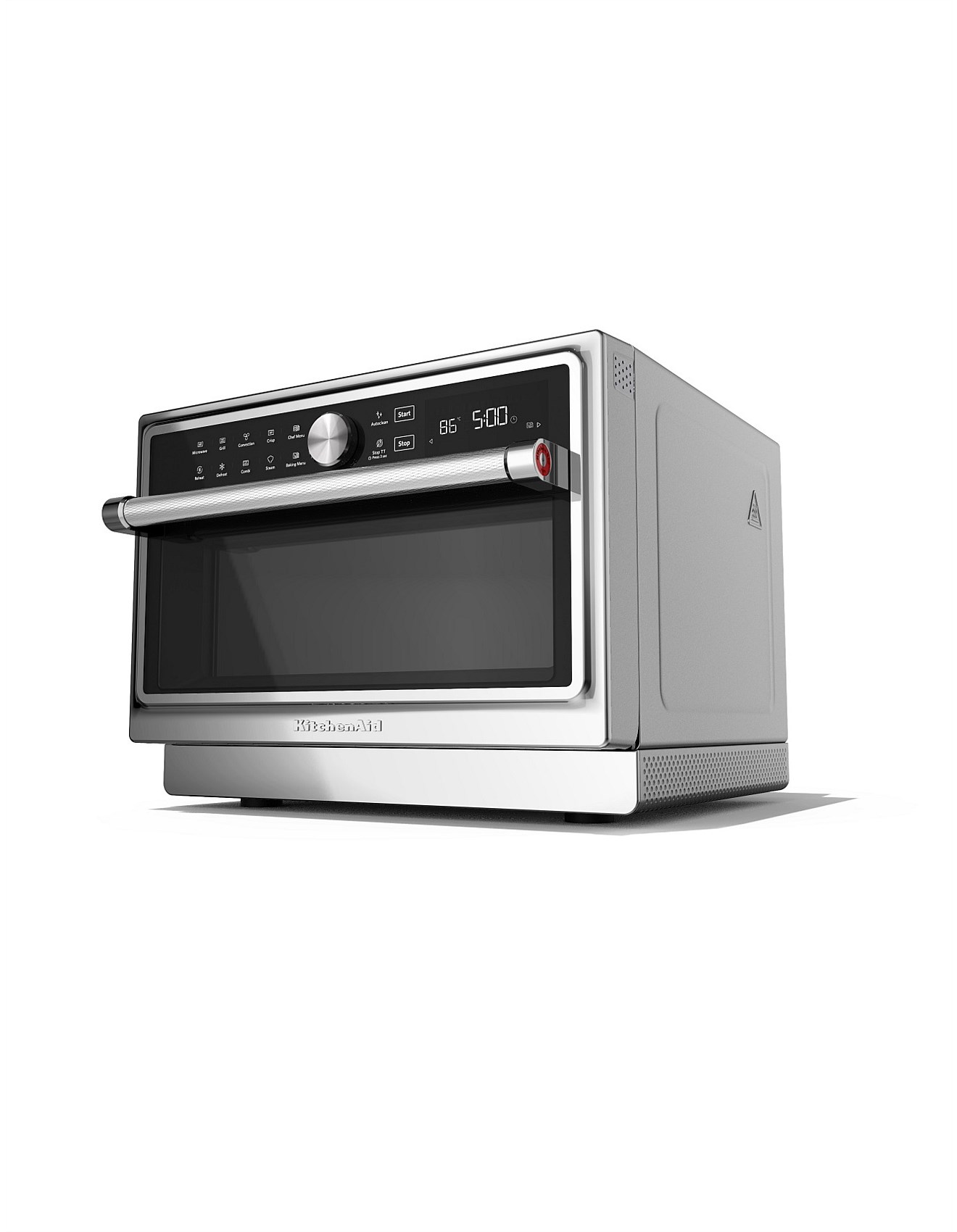 kitchenaid 33l bake assist freestanding microwave oven 5kmw276asl